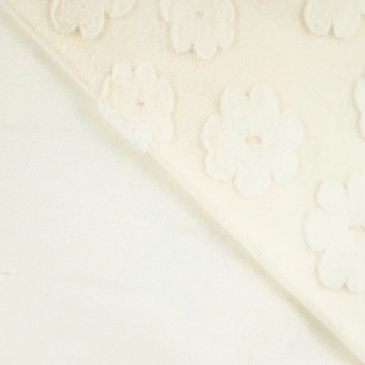 'Fancy fur' pels ecru met bloemen