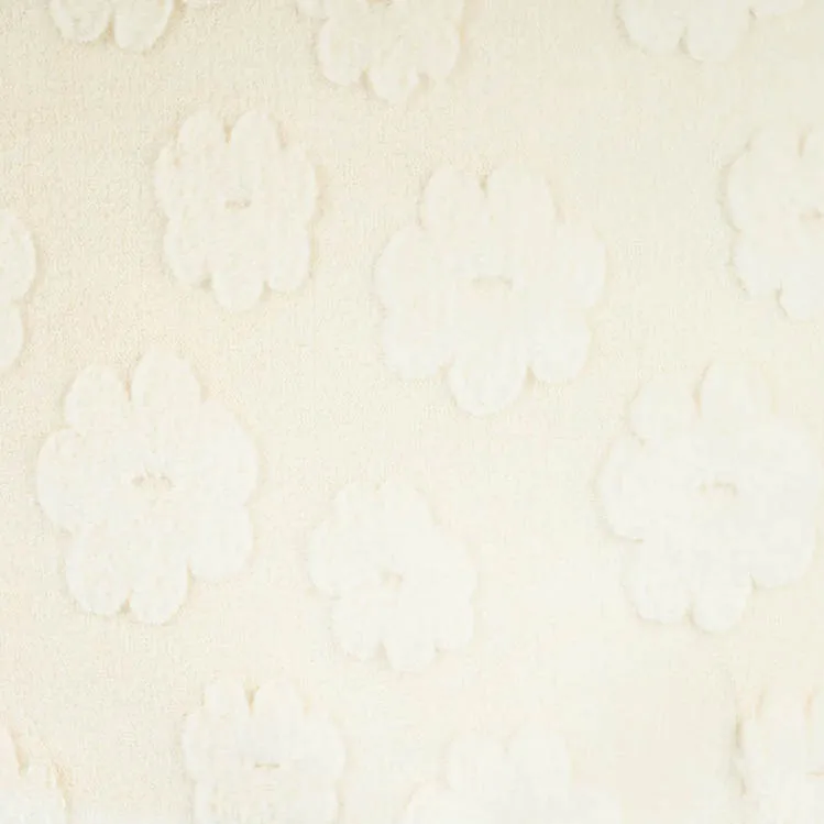 'Fancy fur' pels ecru met bloemen