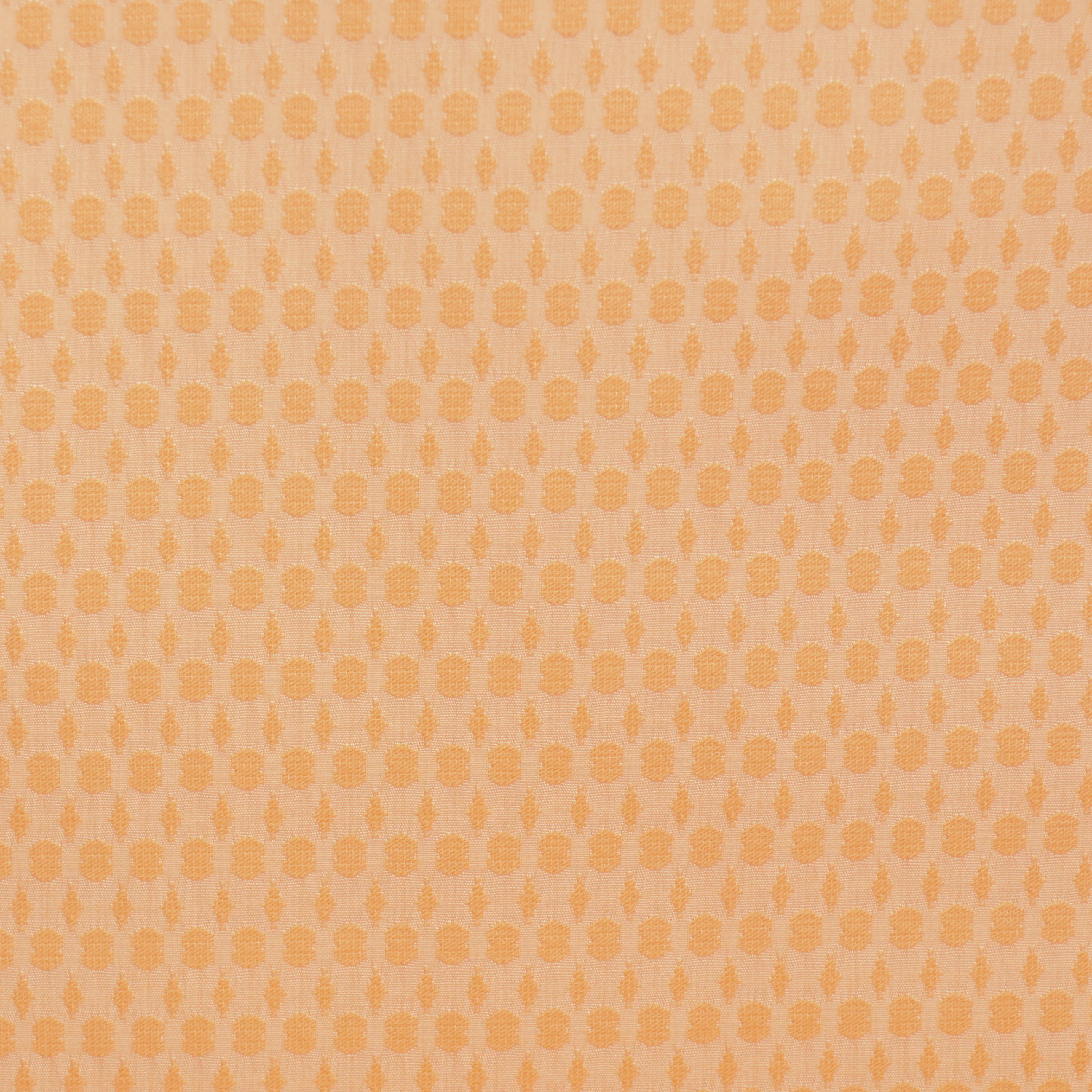 Chanelstof abrikoos met bolletjespatroon
