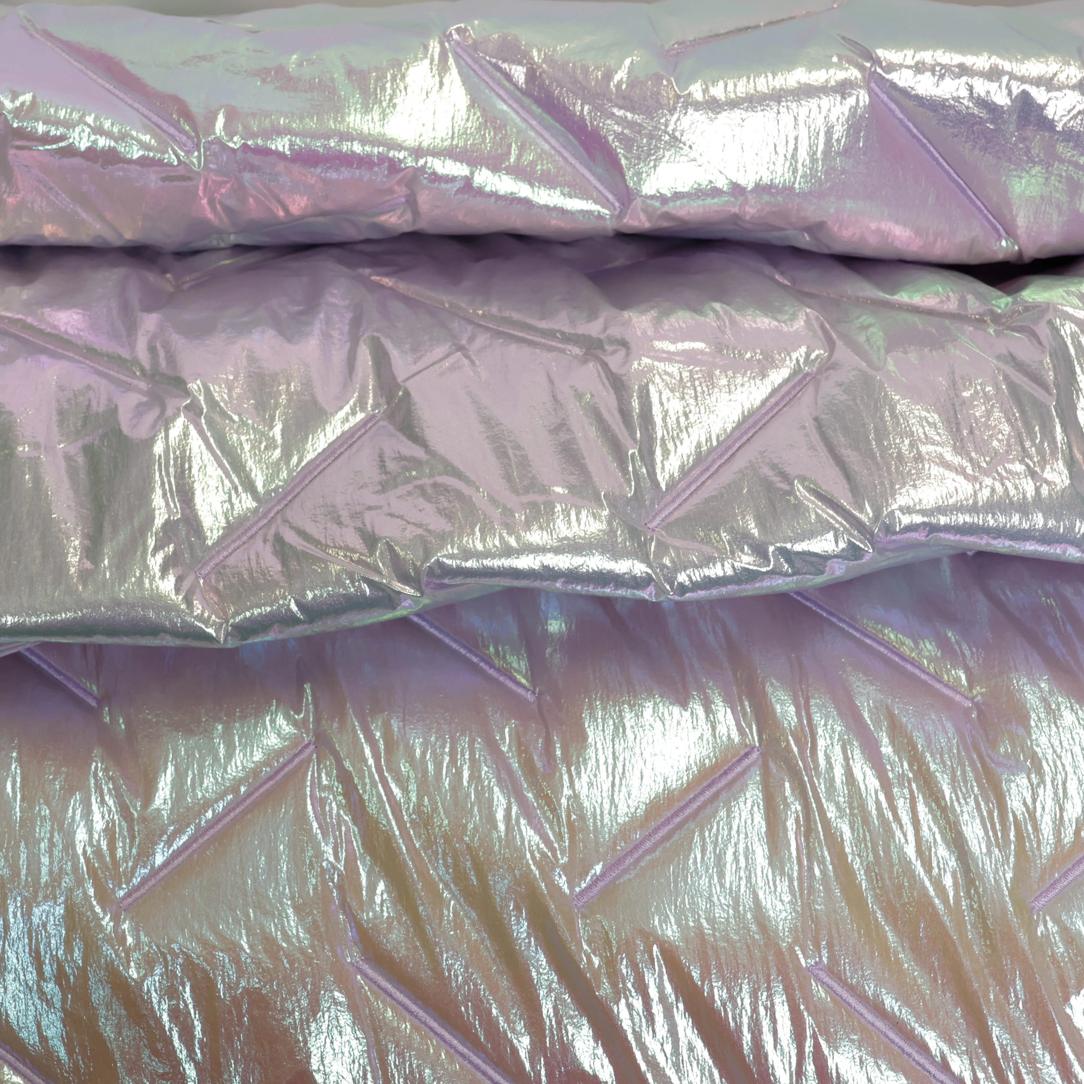 Gewatteerde polyester metallic pastelpaars