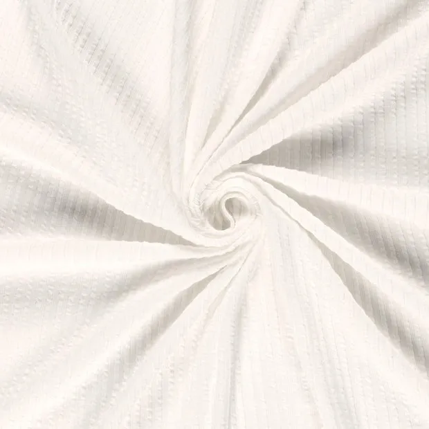 Rib jacquard gebroken wit