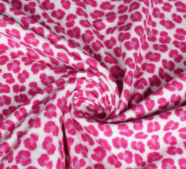Flanel wit met roze panterprint  - Qjutie & the Qjutest
