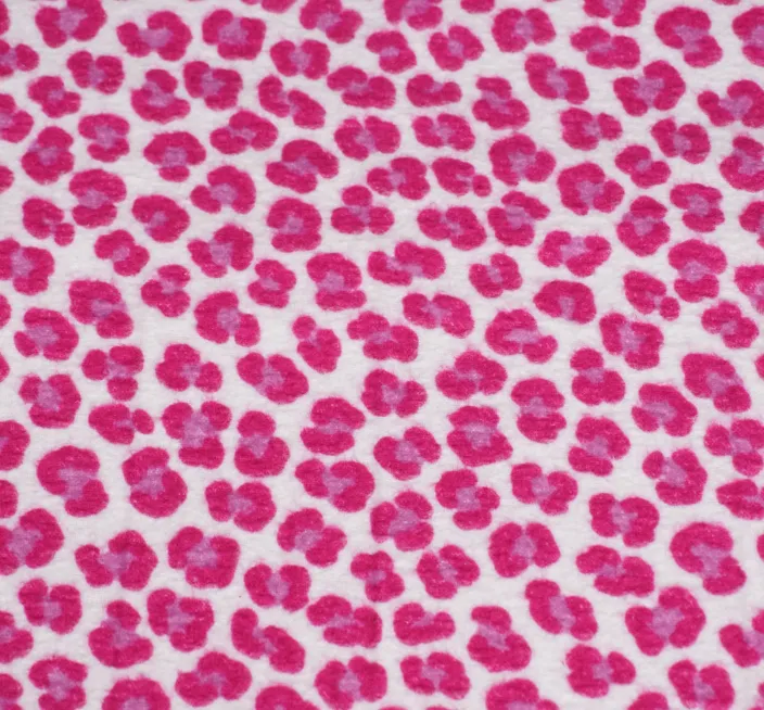 Flanel wit met roze panterprint  - Qjutie & the Qjutest