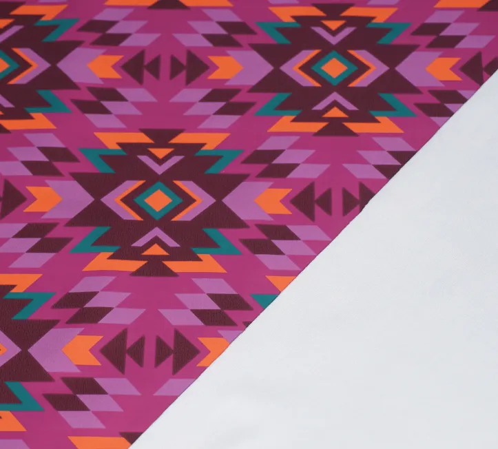 Regenjasstof met roze incaprint  - Qjutie & the Qjutest