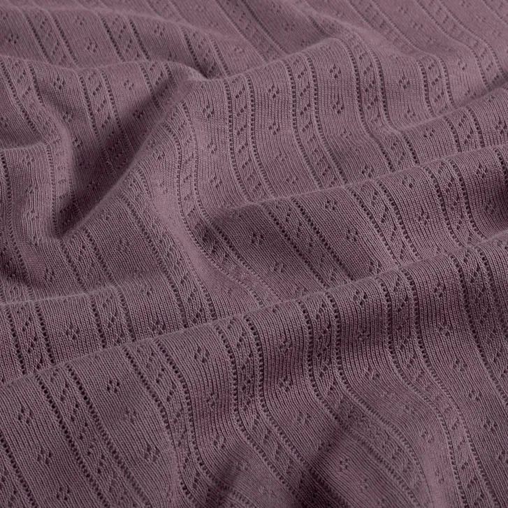 Pointelle tricot mauve