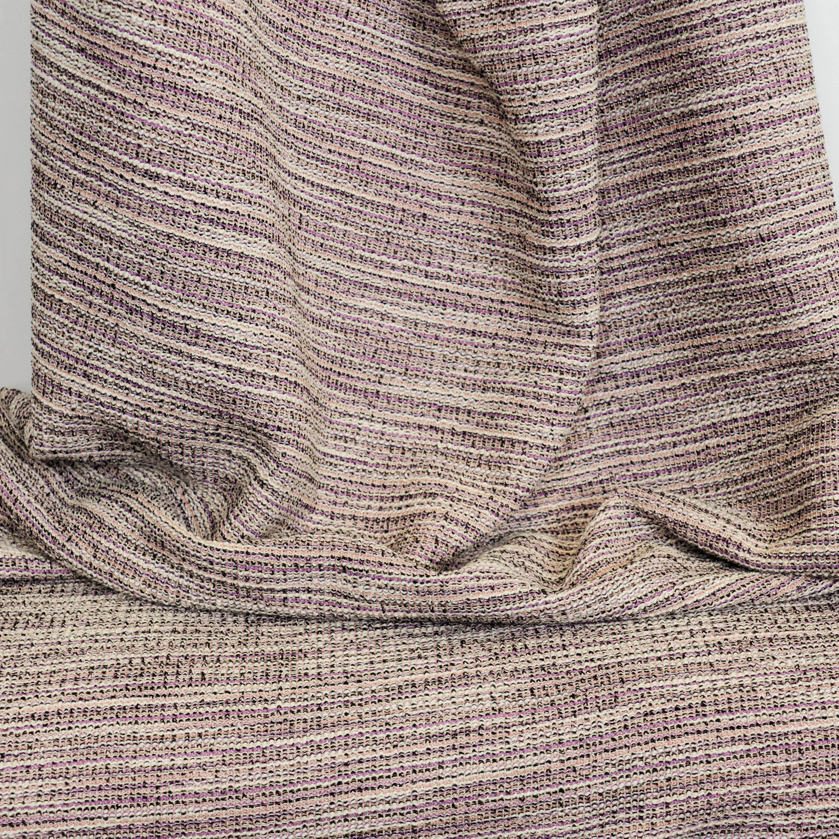Chanel tricot gestreept roze en gouddraad