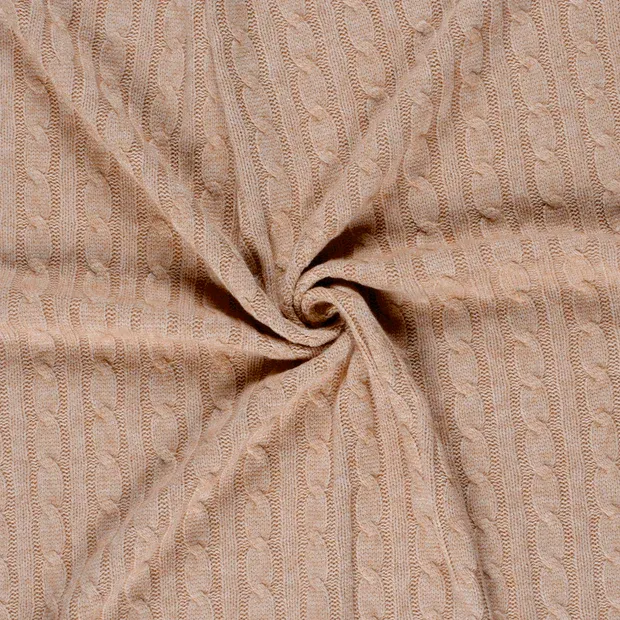 Kabel gebreide stof lichtroze - My Image