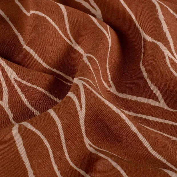 Viscose met keperbinding roest met abstract patroon - My Image