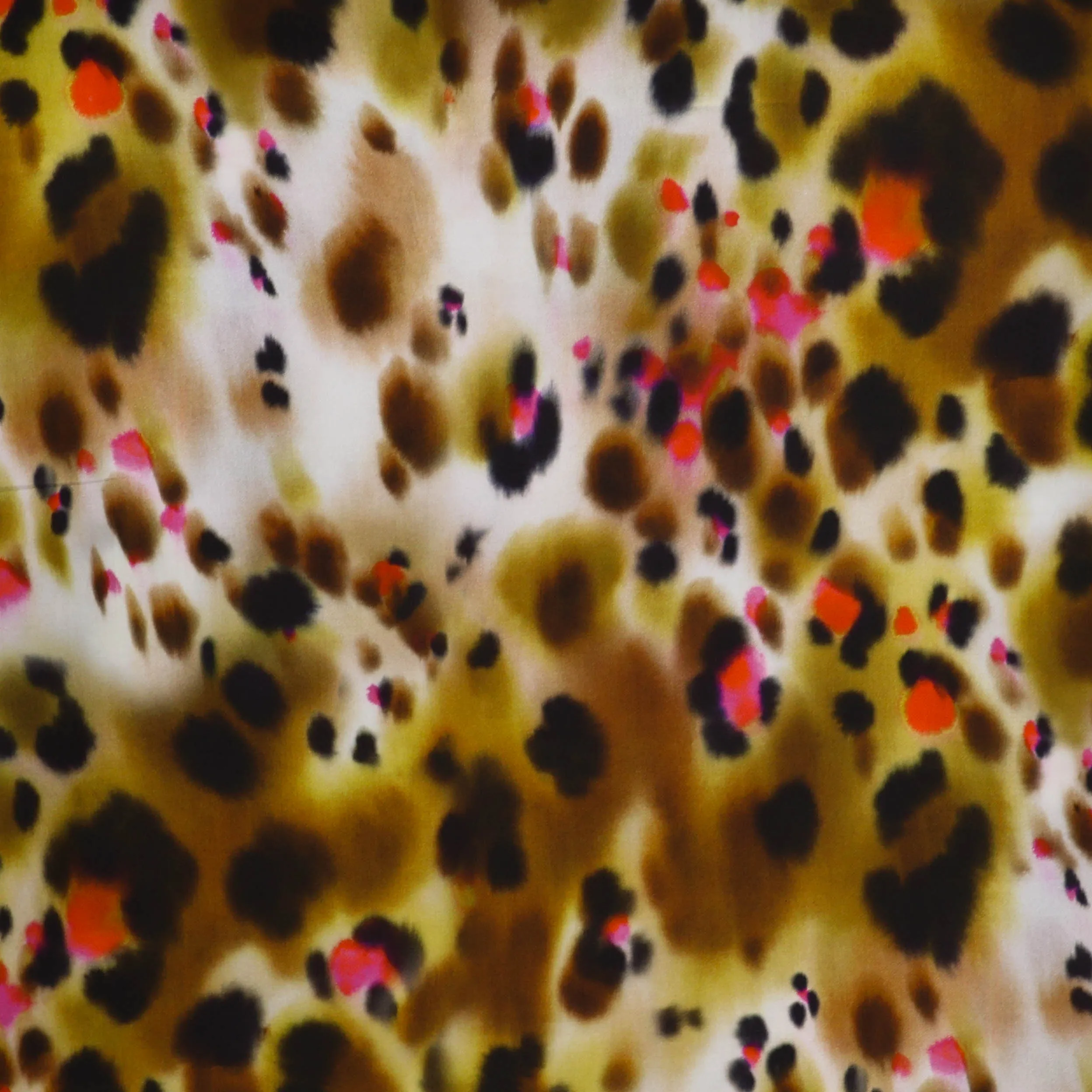 Viscose met dierenprint in bruintinten - A la Ville