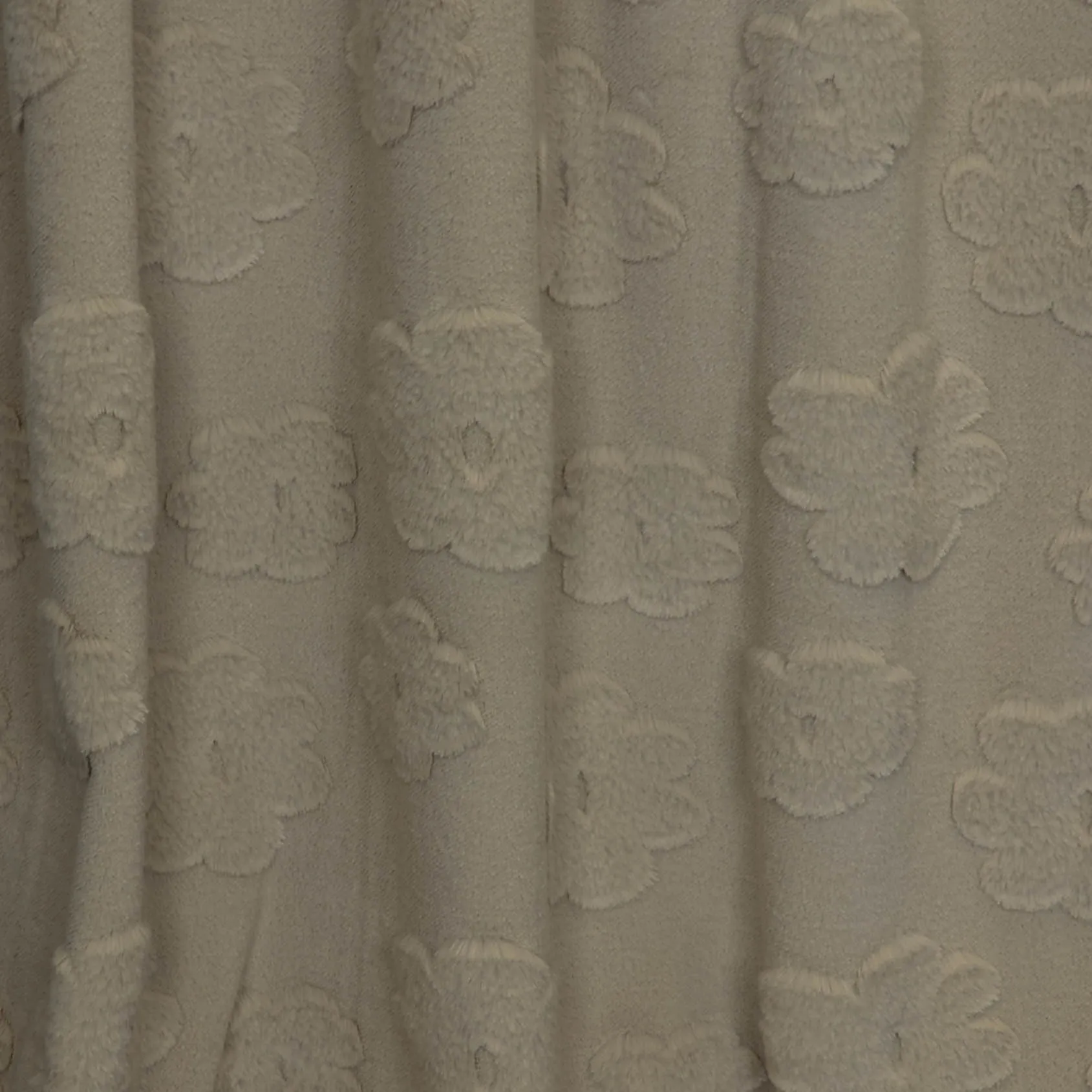'Fancy fur' Pels beige met bloemen