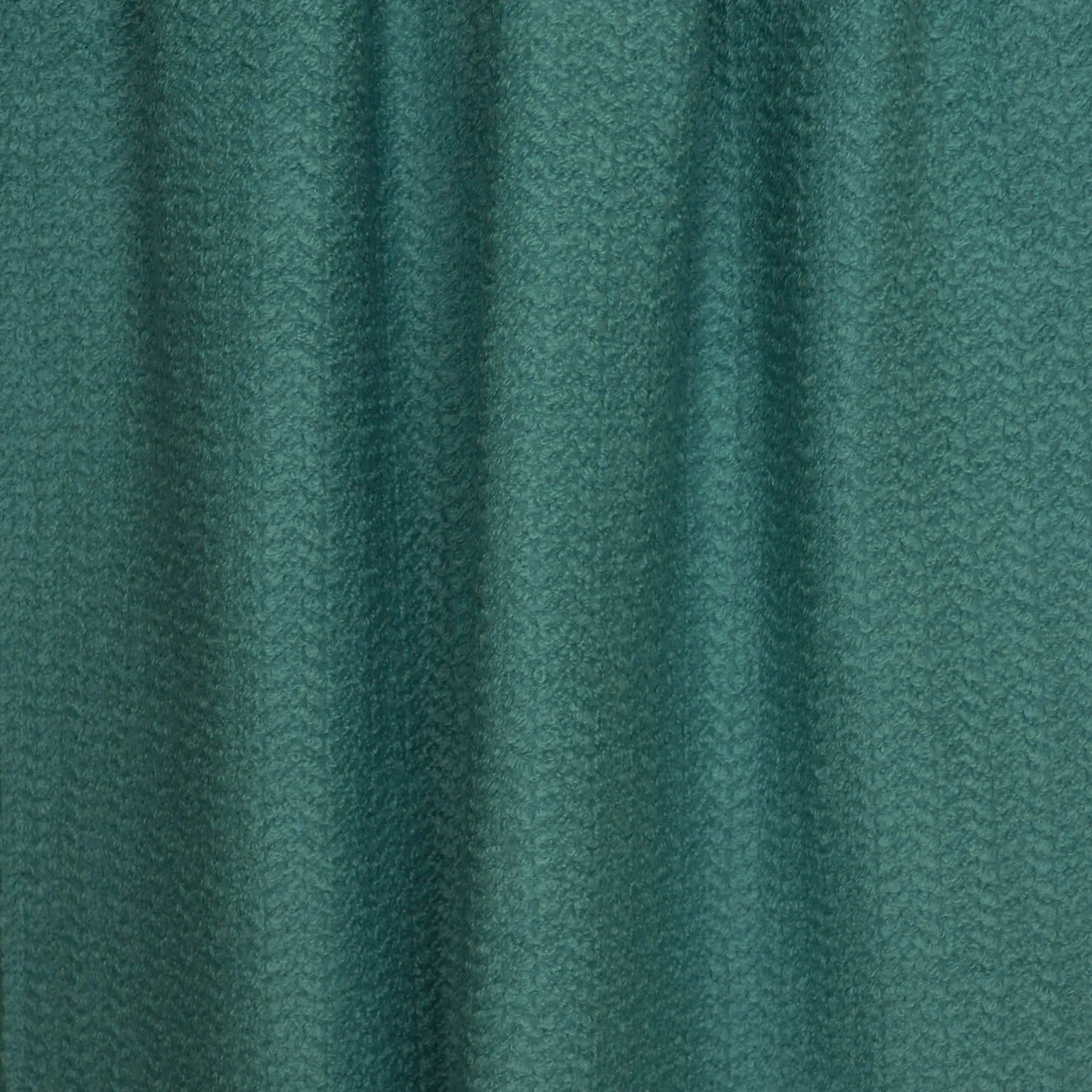 Bouclé turquoise met visgraatpatroon