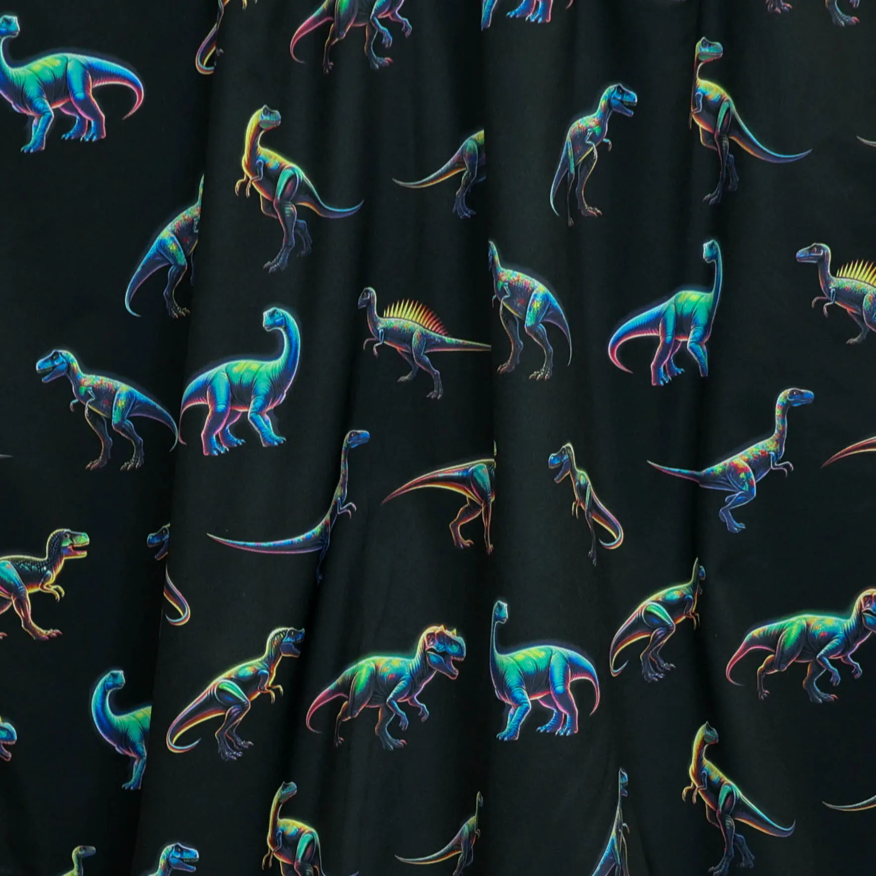 Softshell zwart met dinosaurussen