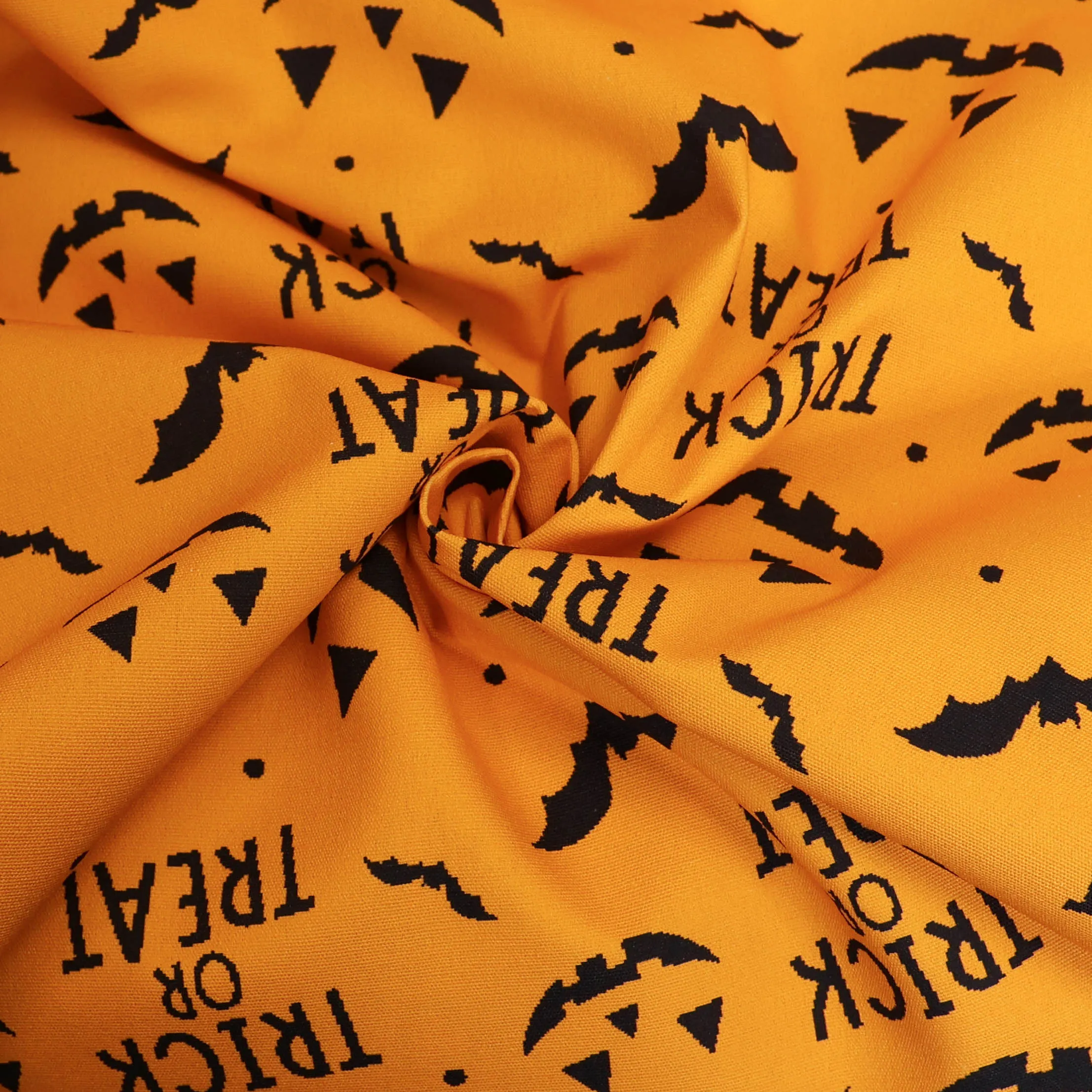 Canvas oranje met "Trick or treat"