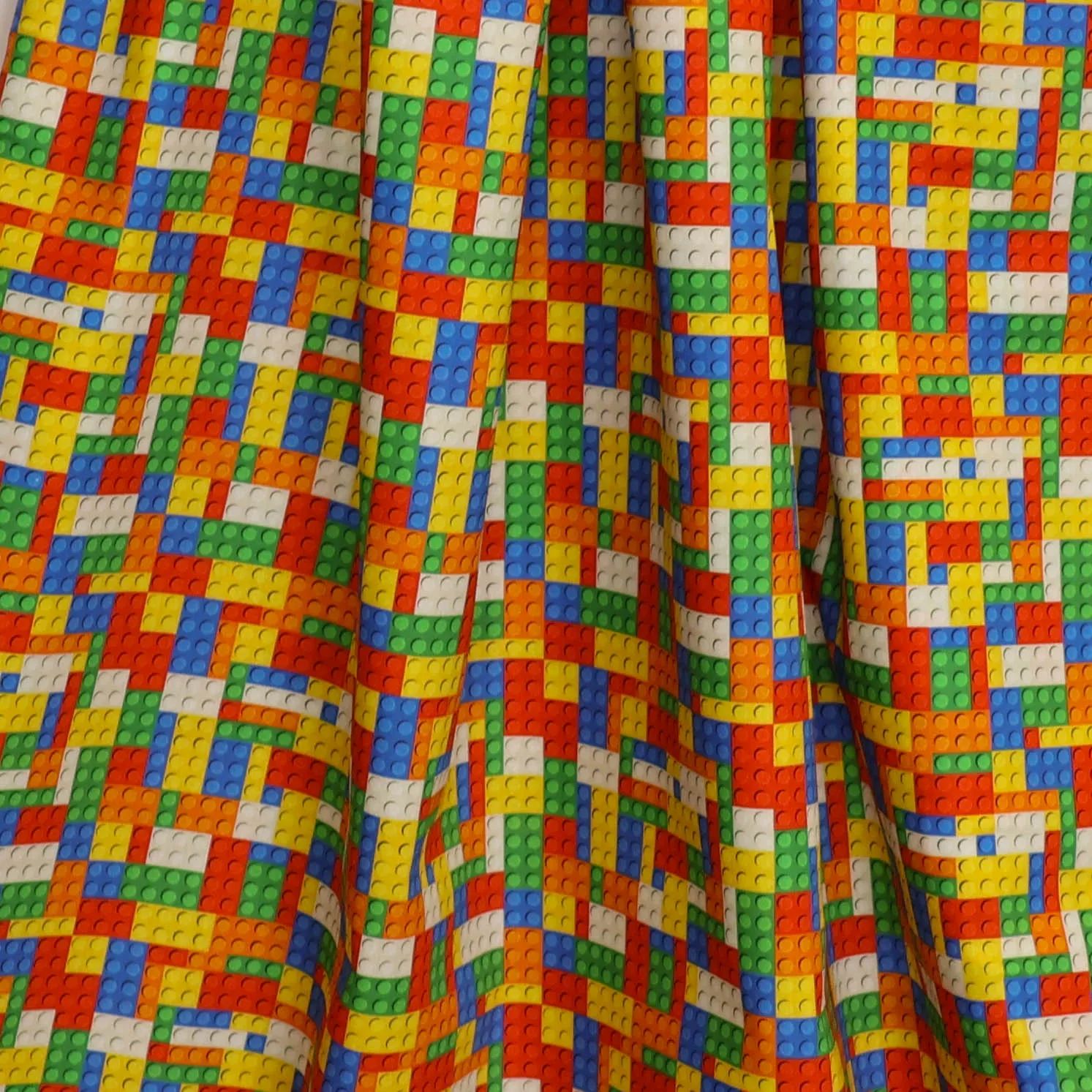 Katoen met legoblokjes