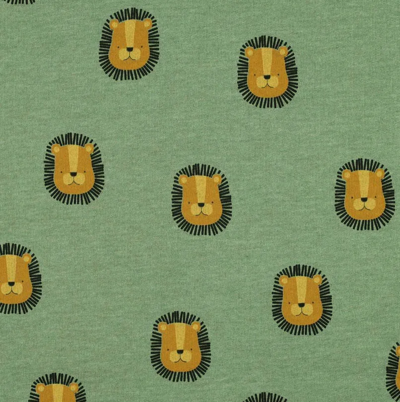 Sweater groen met leeuwen
