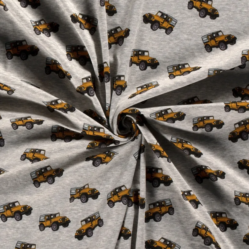 Sweater grijs met auto's