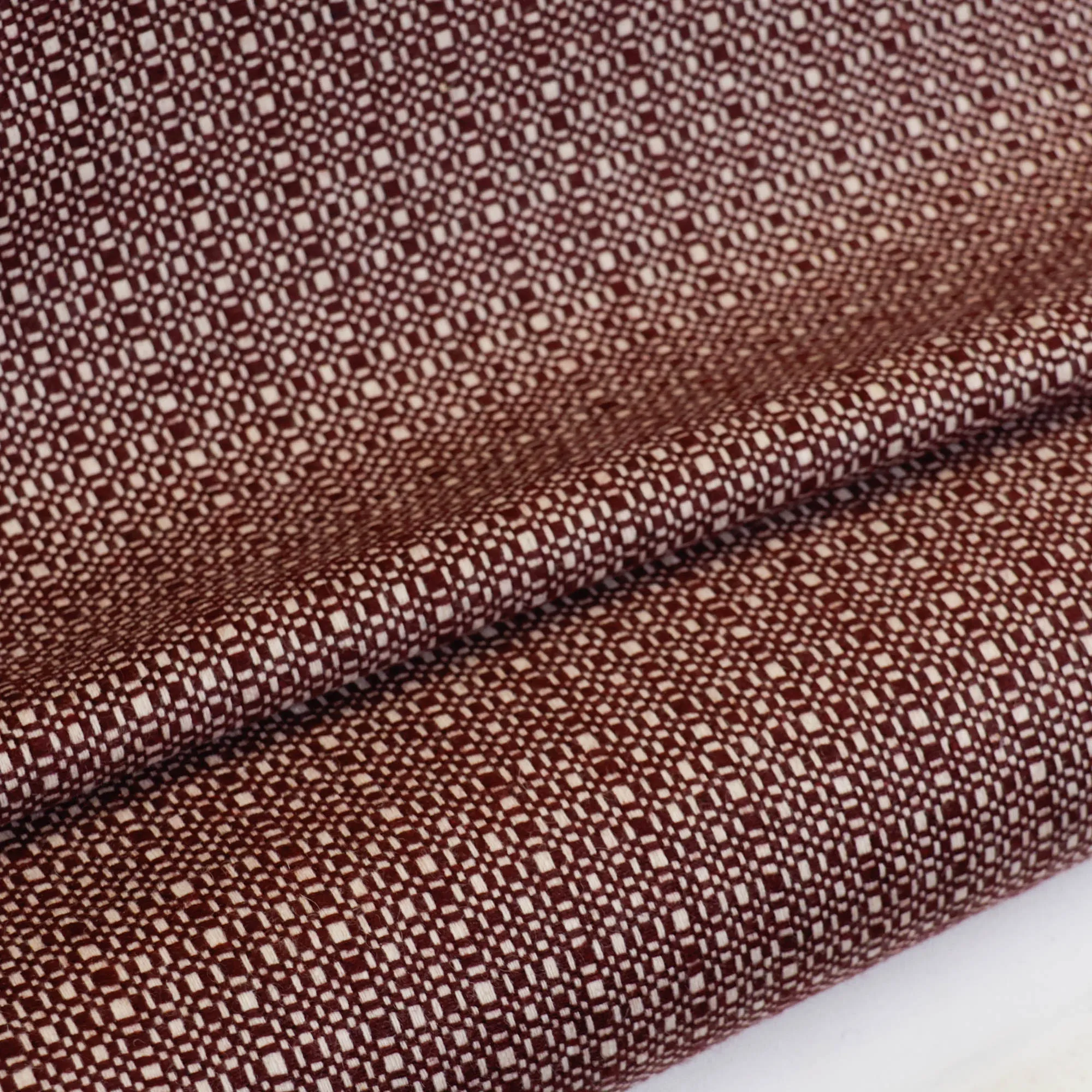Tweed bordeaux patroon
