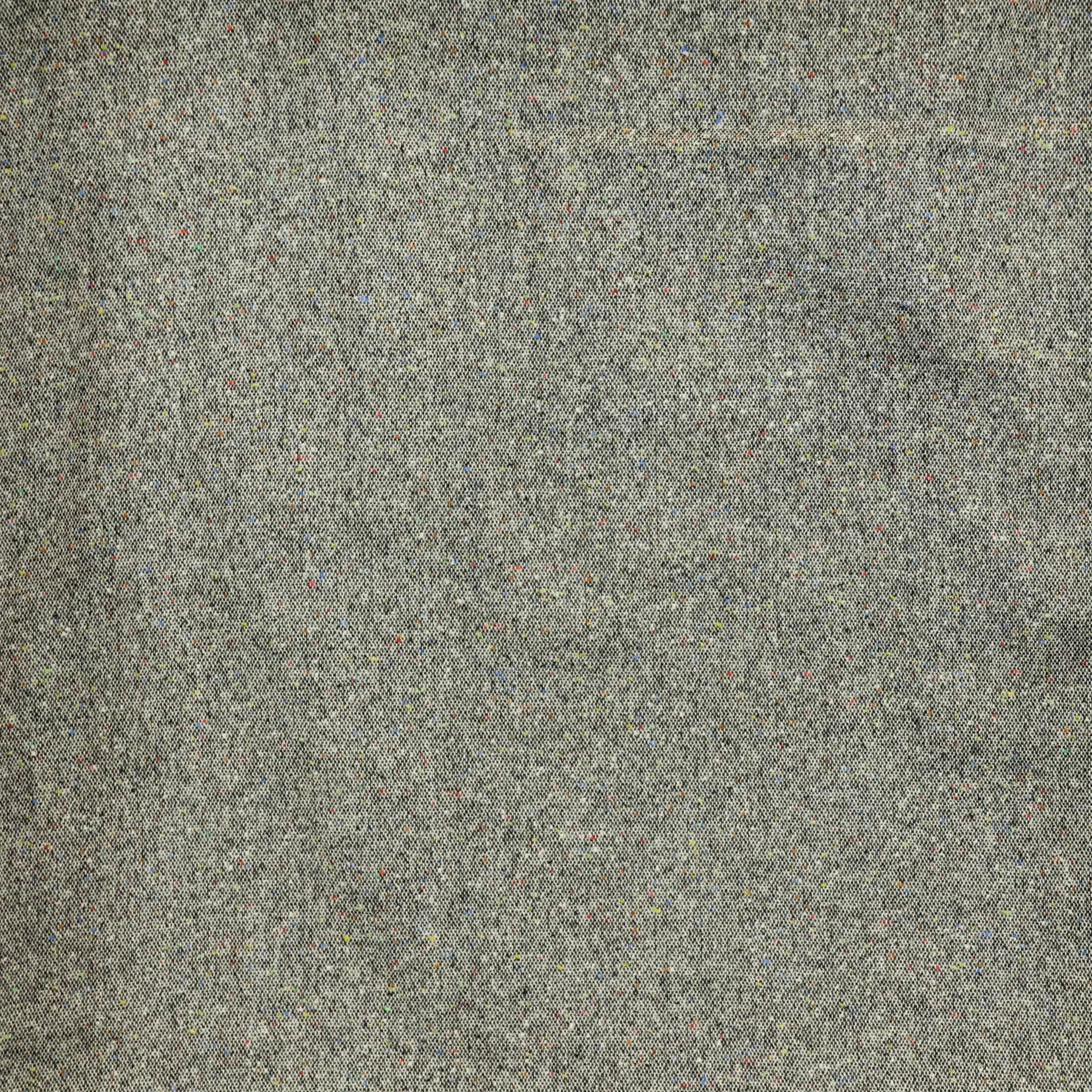 Tweed grijs met gekleurde stipjes