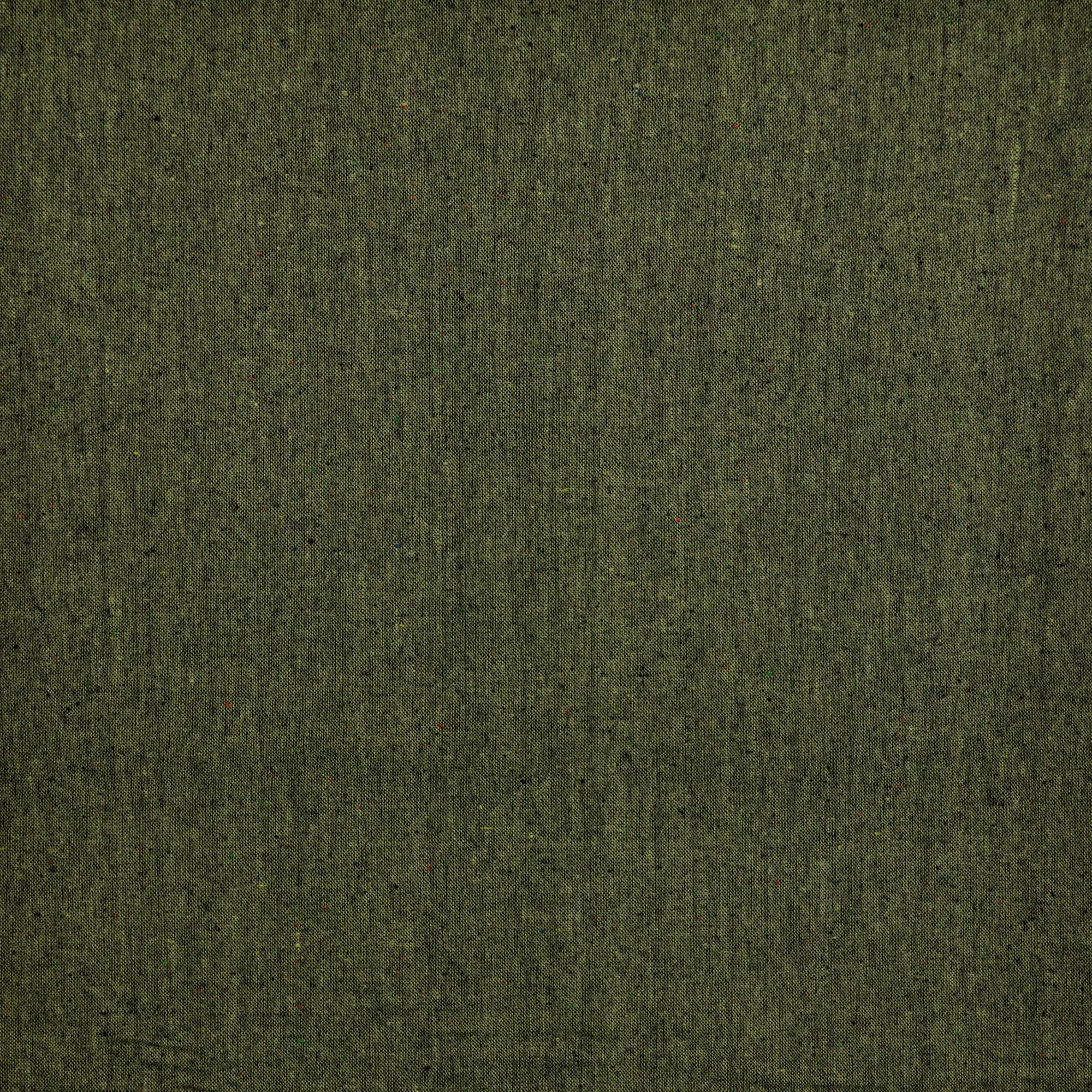Tweed groen met gekleurde stipjes
