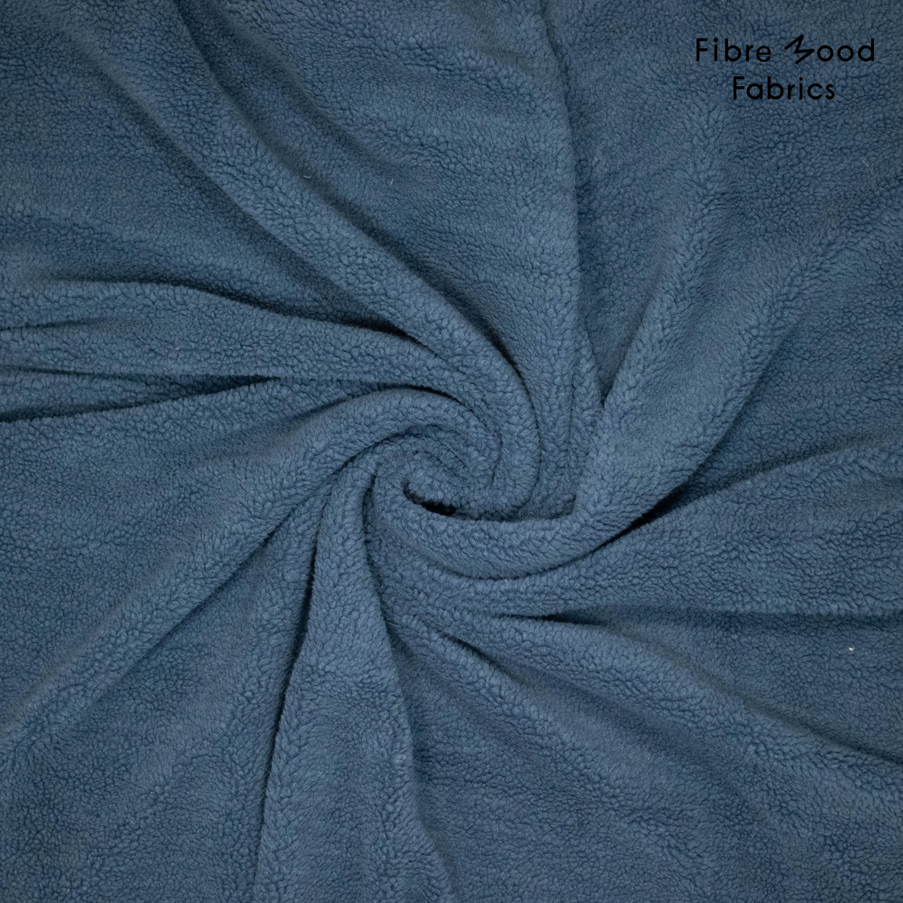 Teddy stof polyester blauw  - Fibre Mood
