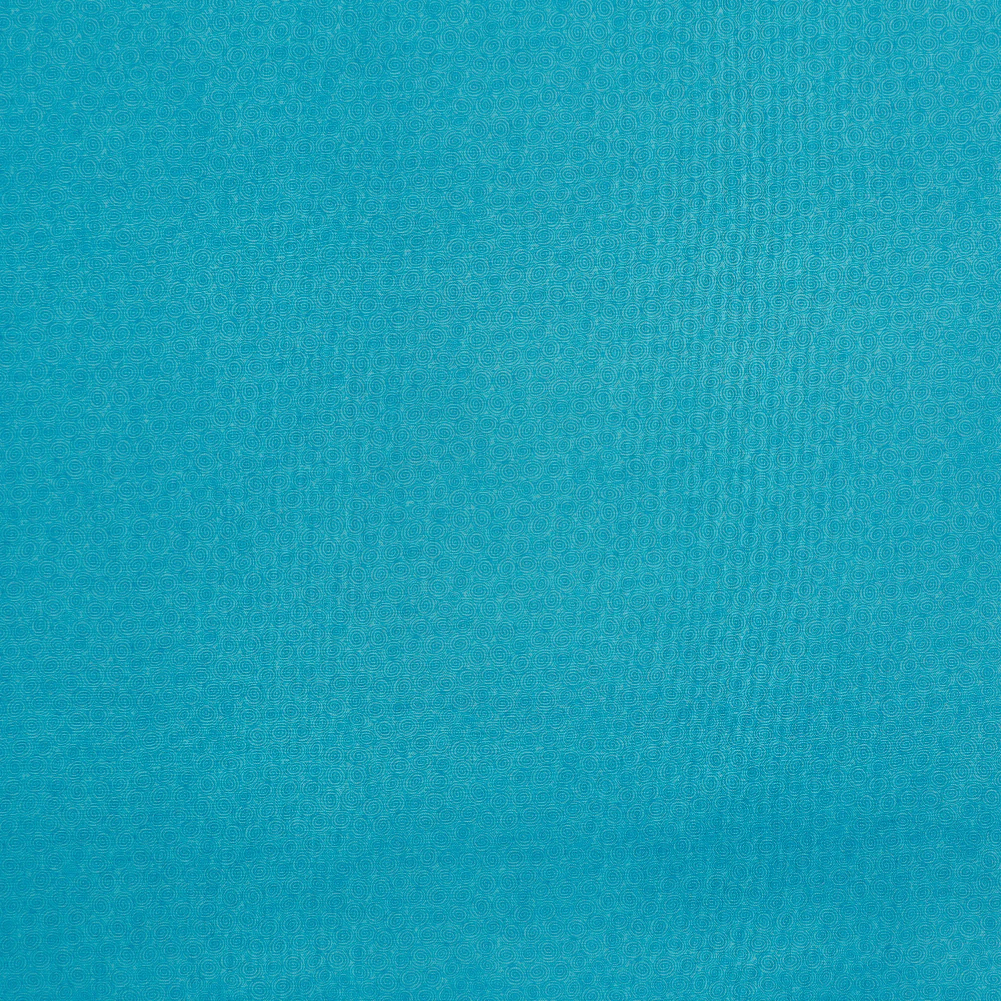Katoen blauw met cirkelpatroon