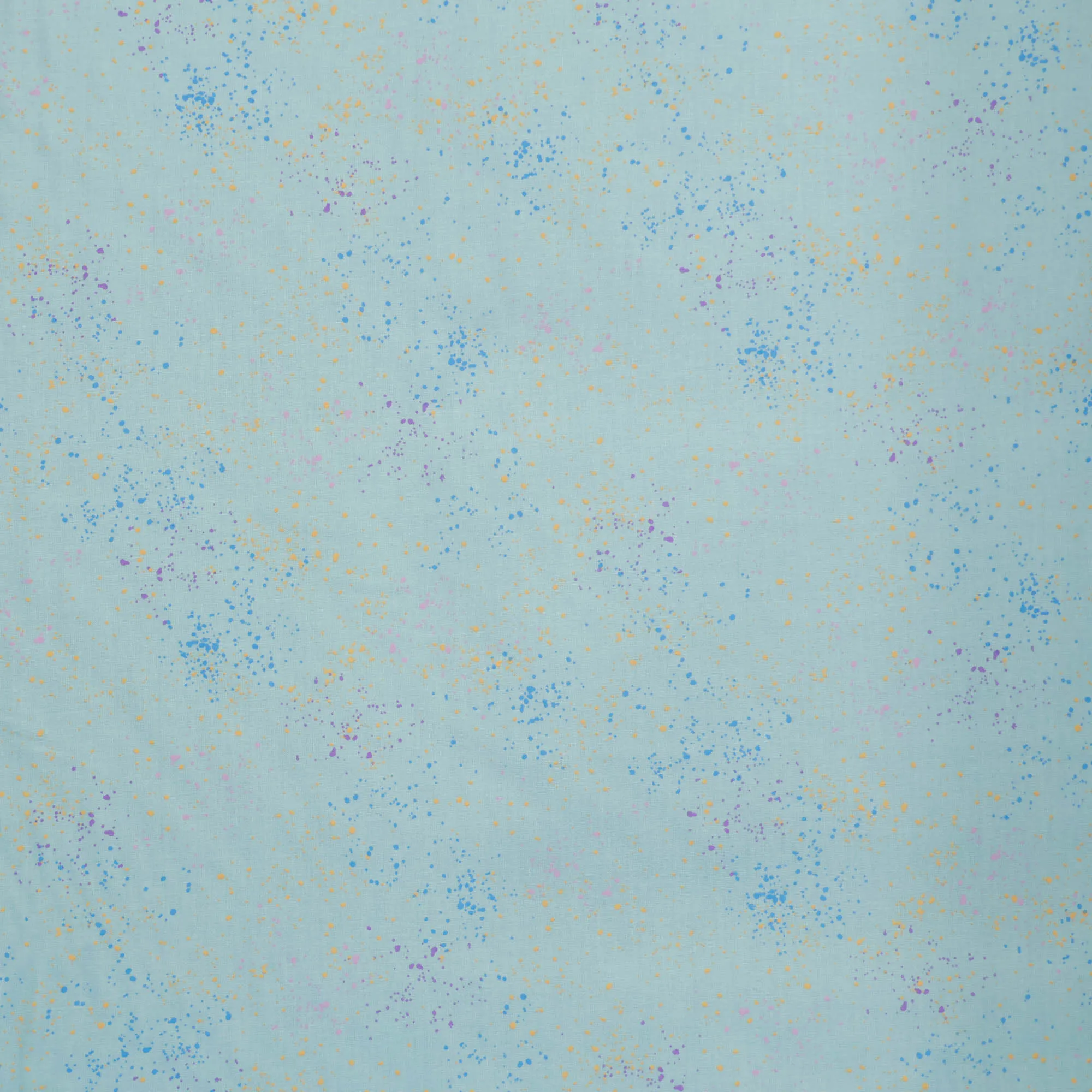 Katoen blauw met gekeurde spatten