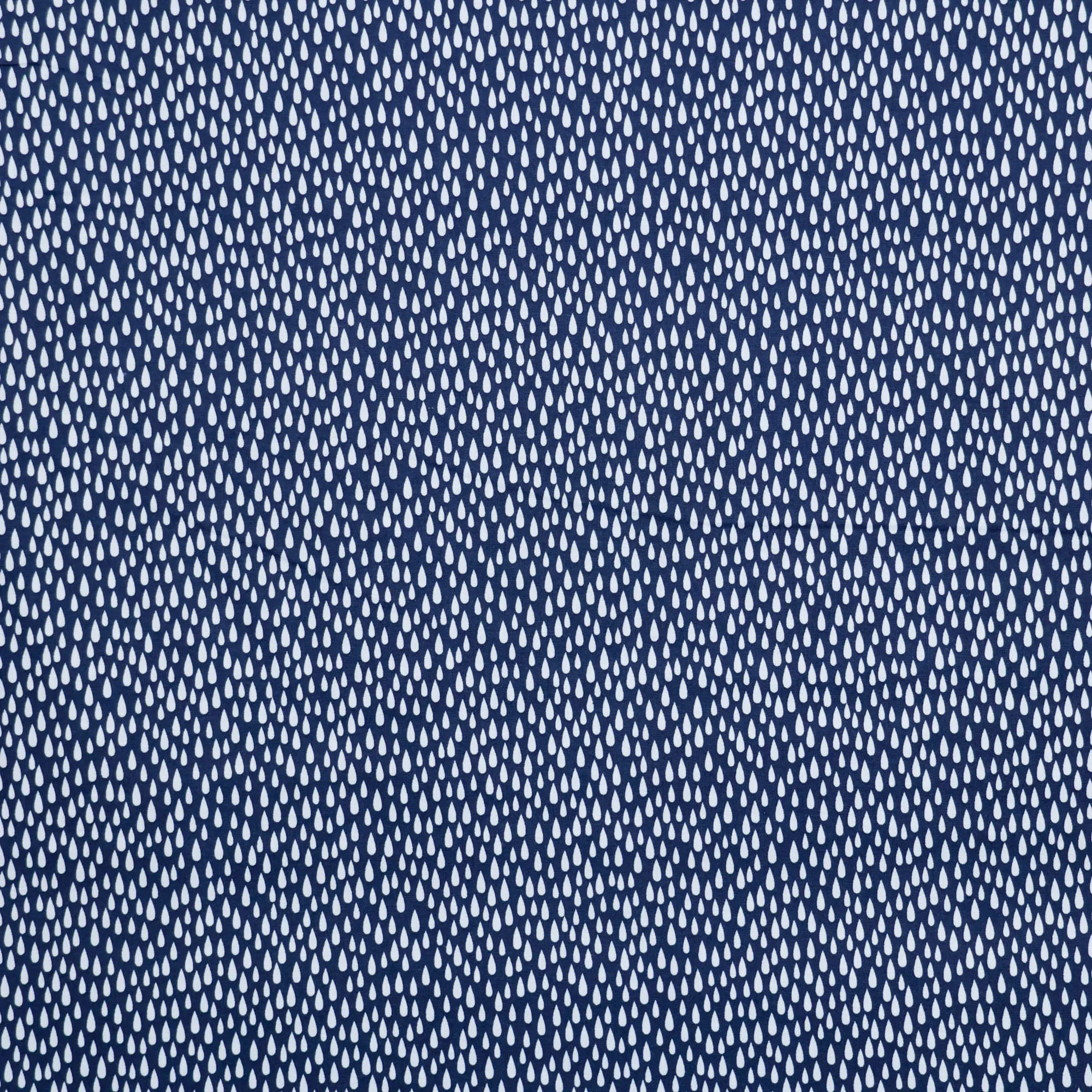 Katoen blauw met druppels