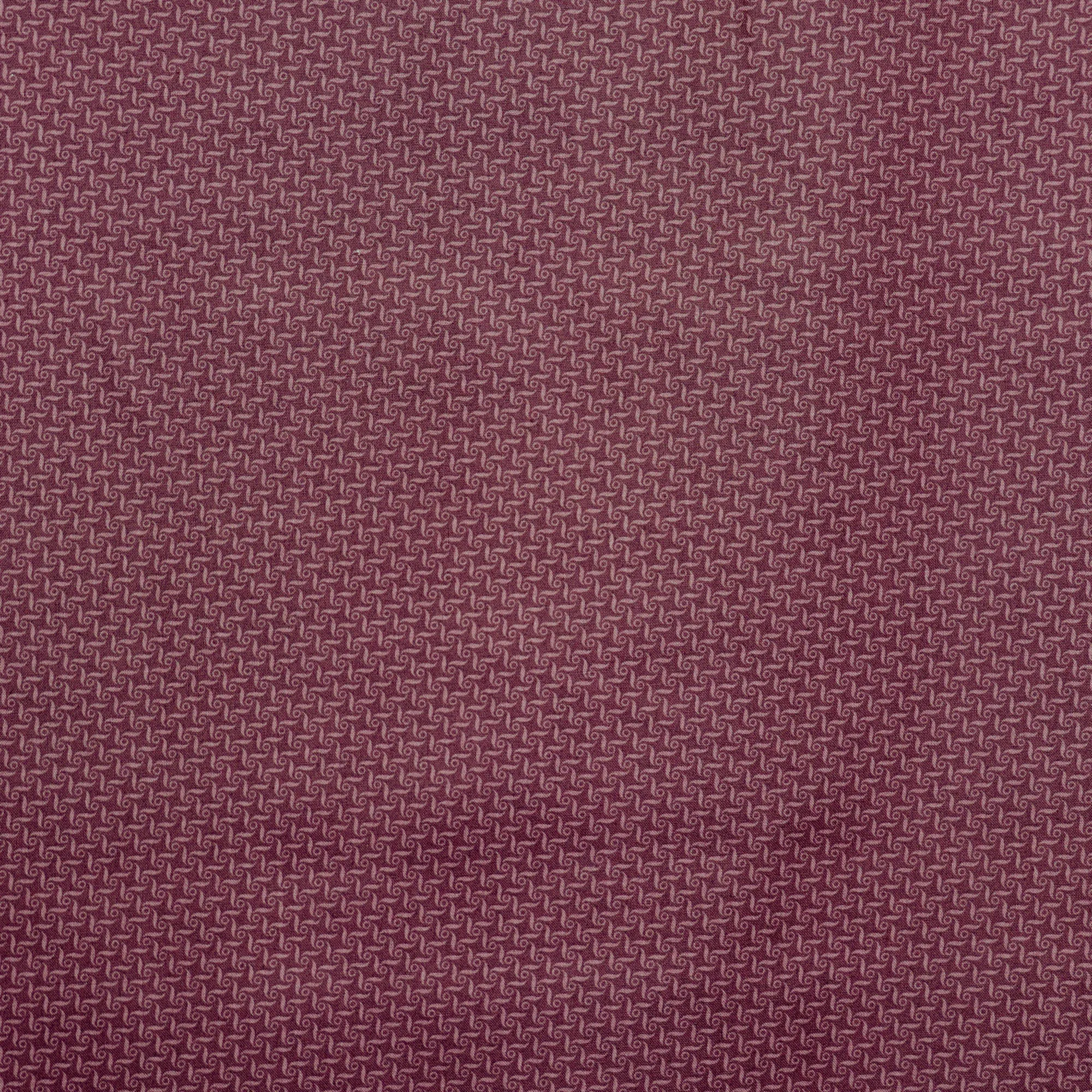 Katoen aubergine kleur met krulpatroon