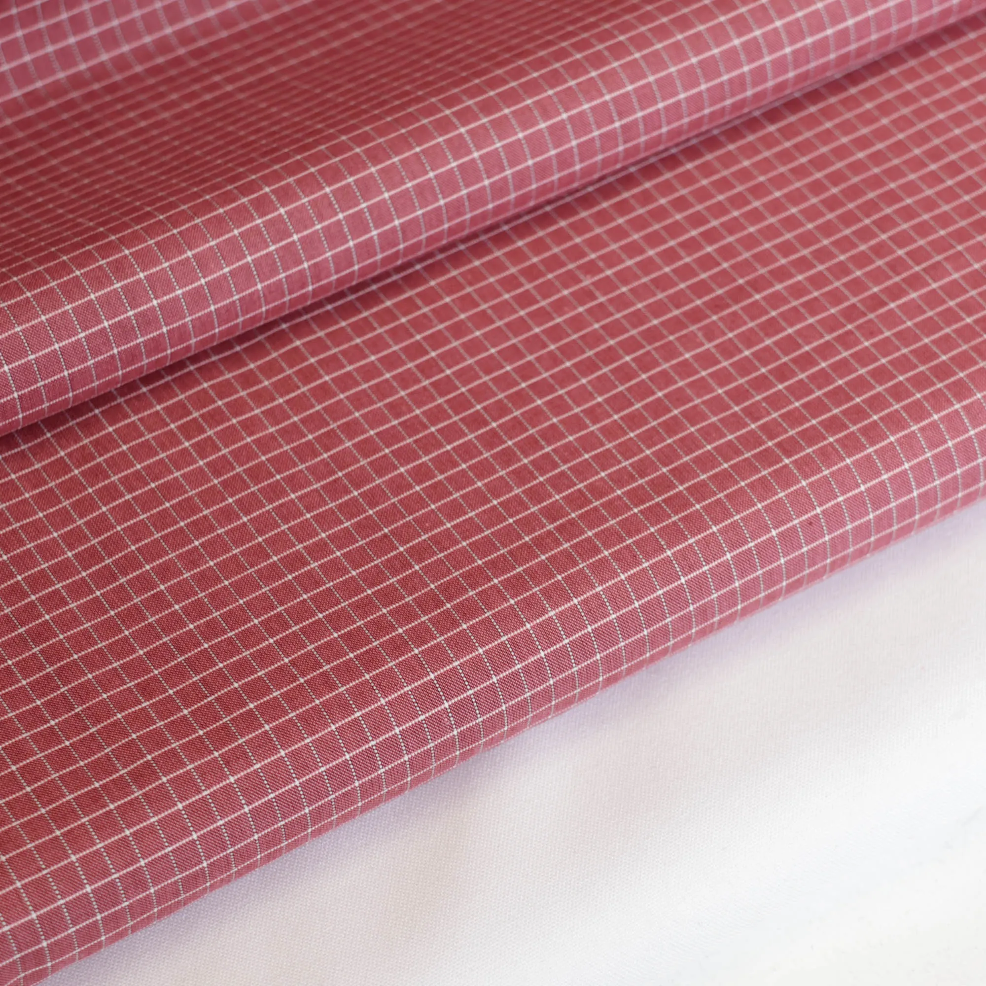 Katoen rood geruit