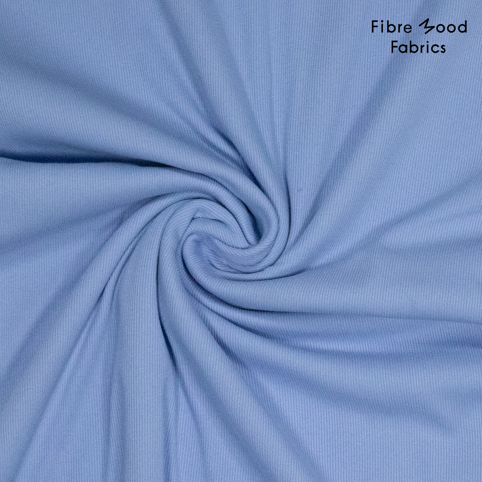 Boordstof rib blauw - Fibre Mood