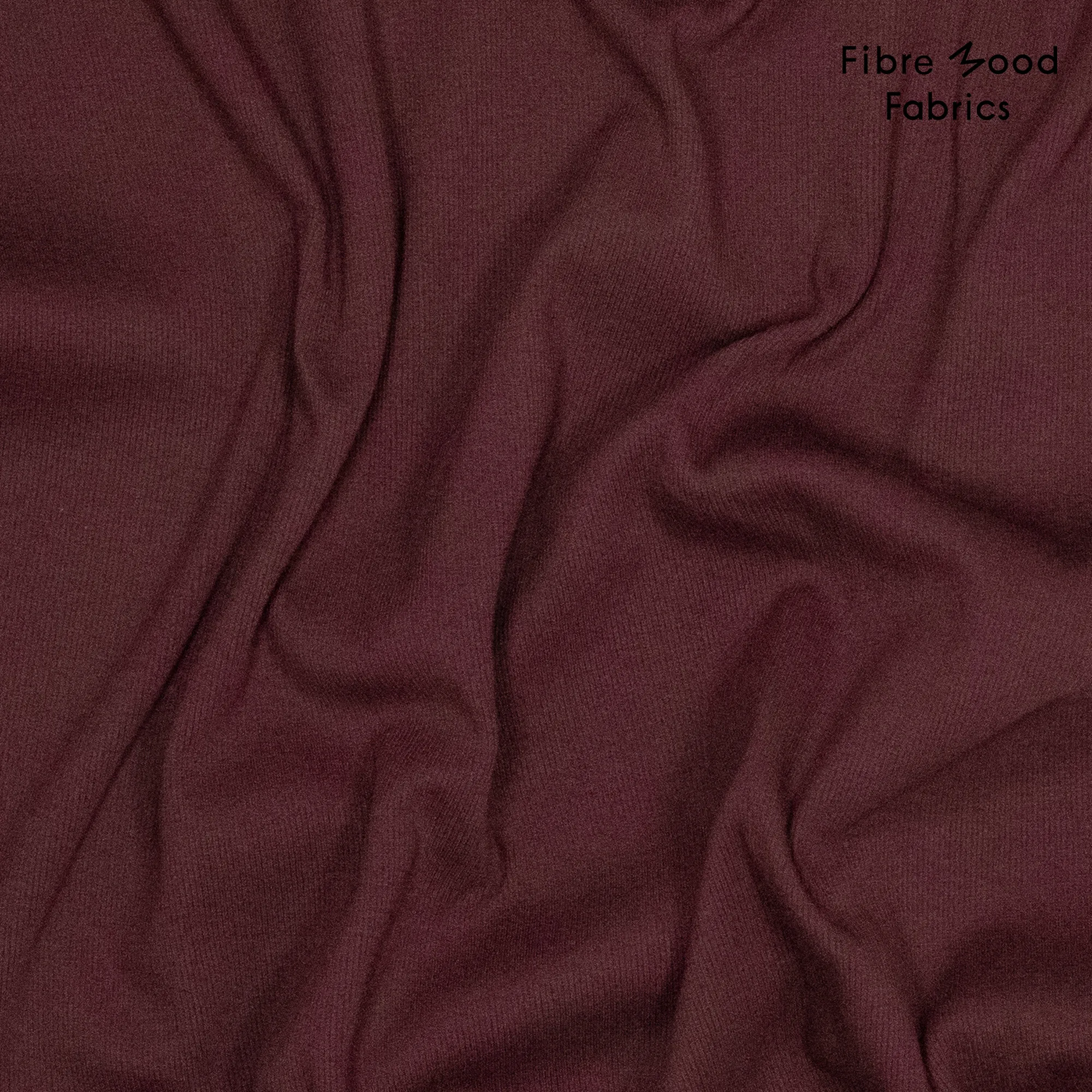 Boordstof rib donkerbruin  - Fibre Mood