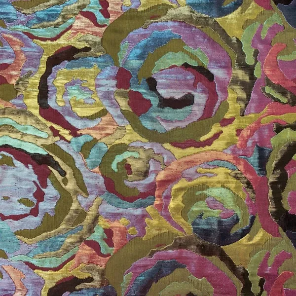 Jacquard bloemen metallic glanzend  - The Fashion Basement
