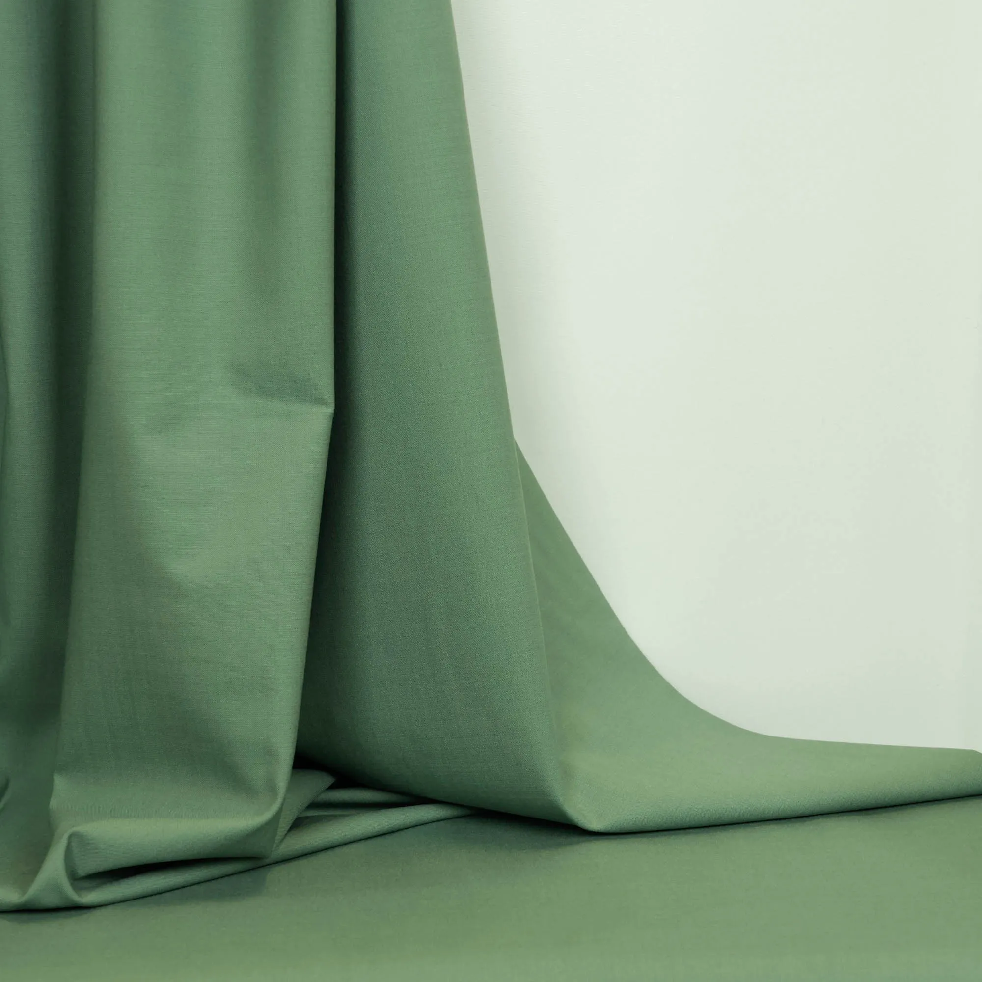 Fijne wolmengeling met stretch oud groen