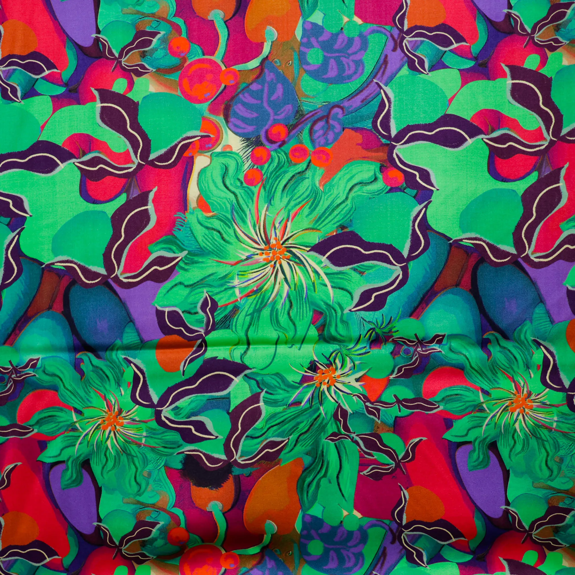Viscose kleurrijk bloemenpatroon  - A La Ville