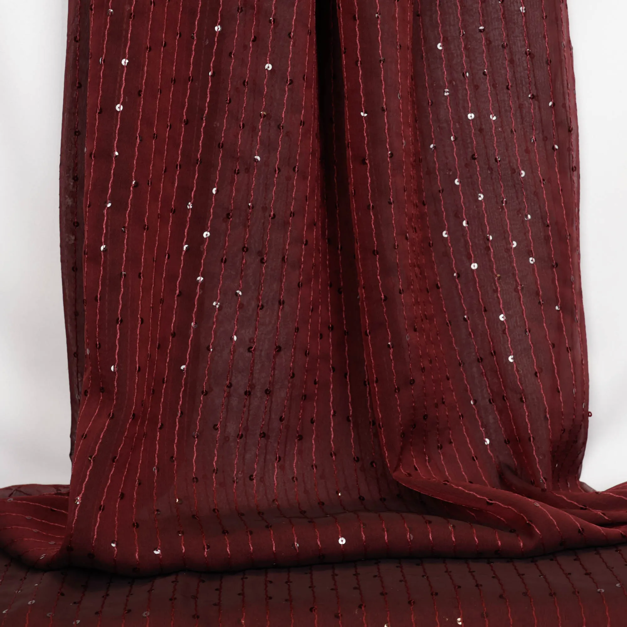 Voile bordeaux met pailletten