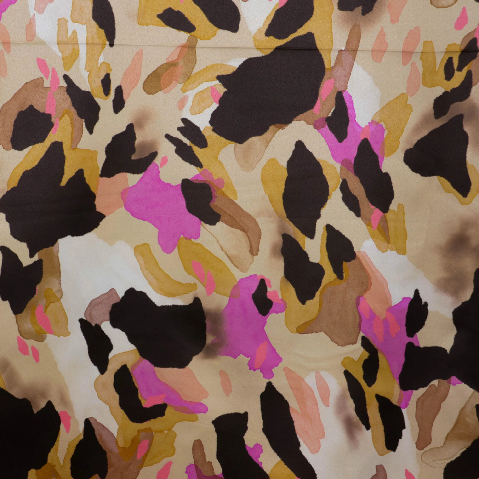 Polyester satijn met dierprint  - A La Ville