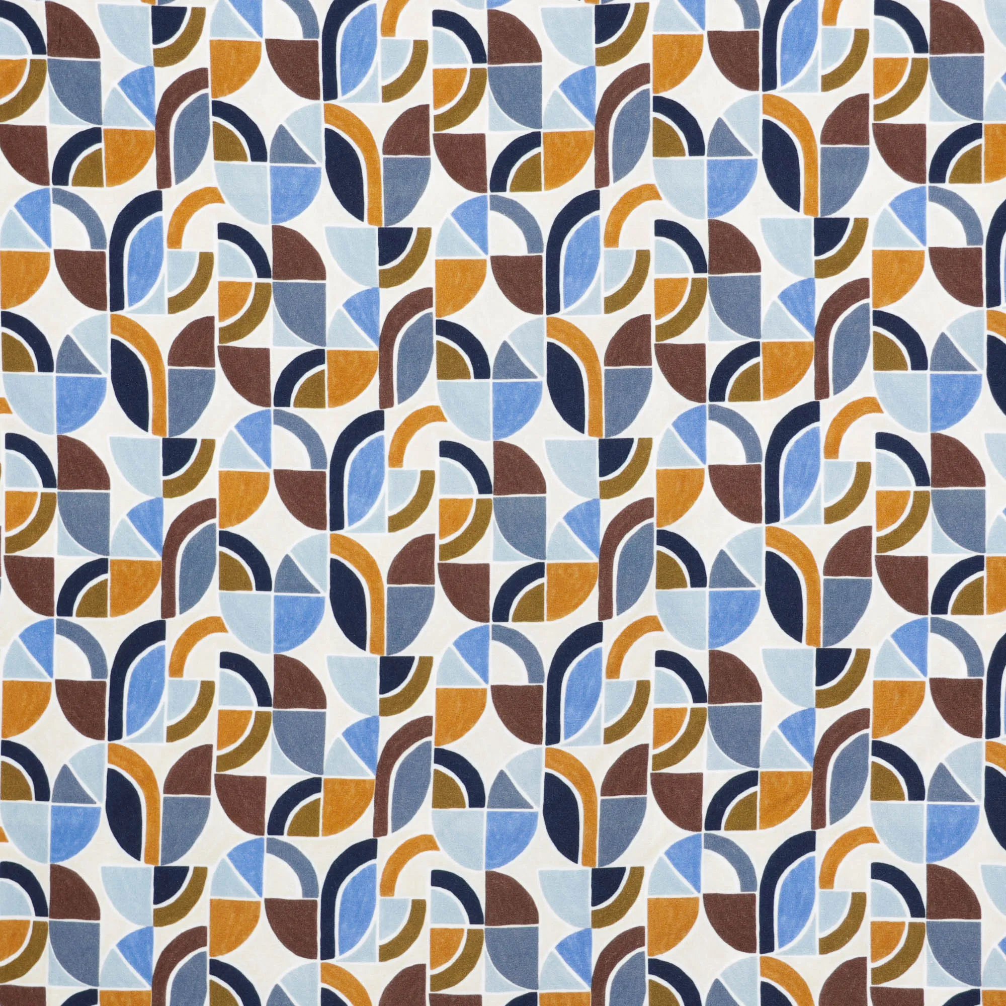 Viscose ecru met abstract patroon  - A La Ville