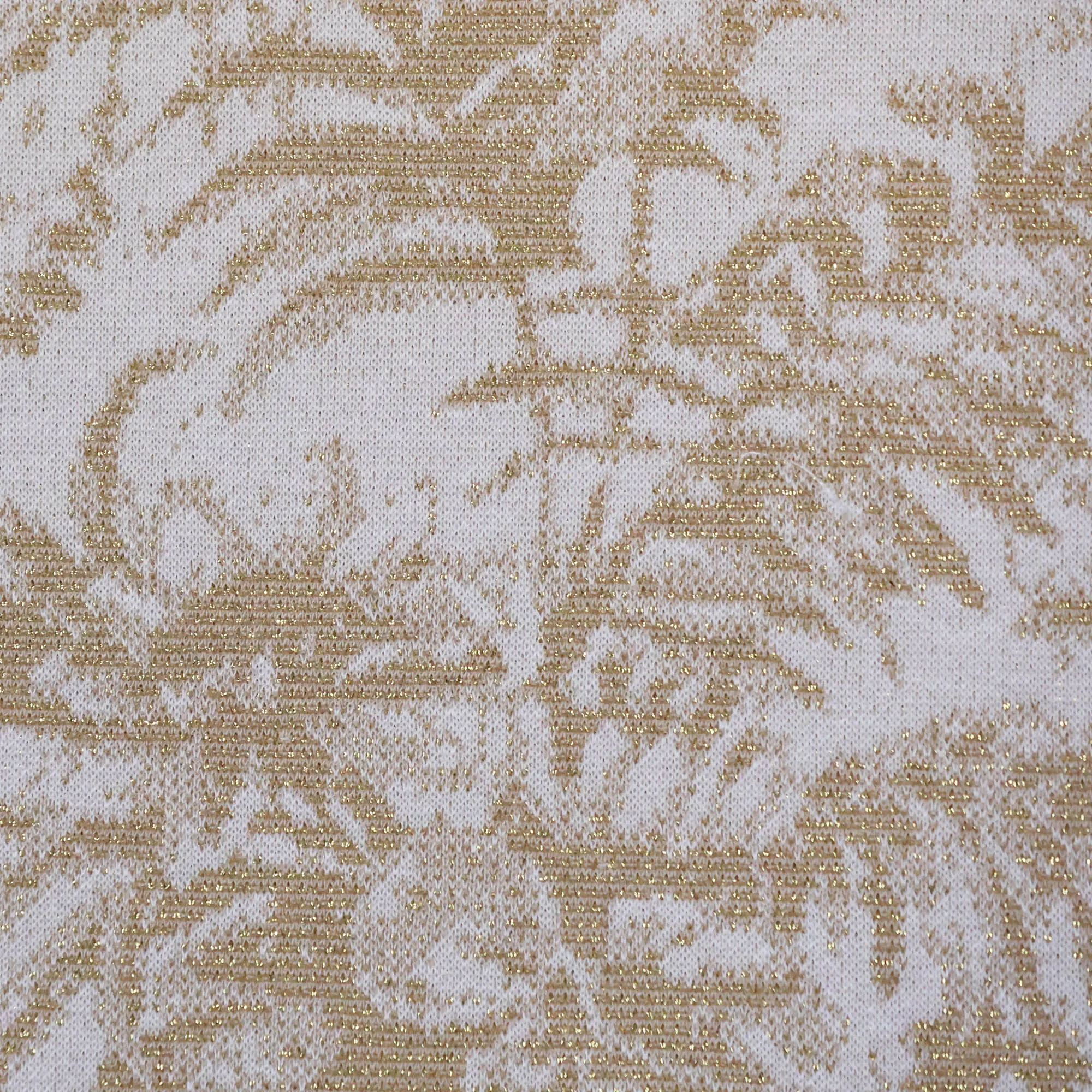 Jacquard tricot met sierlijk gouden patroon