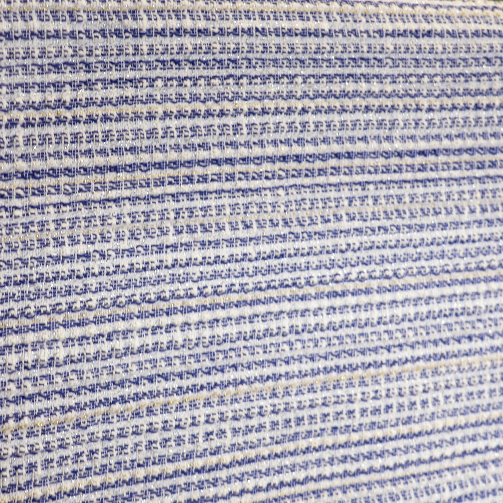 Chanelstof blauw met lichte glinstering