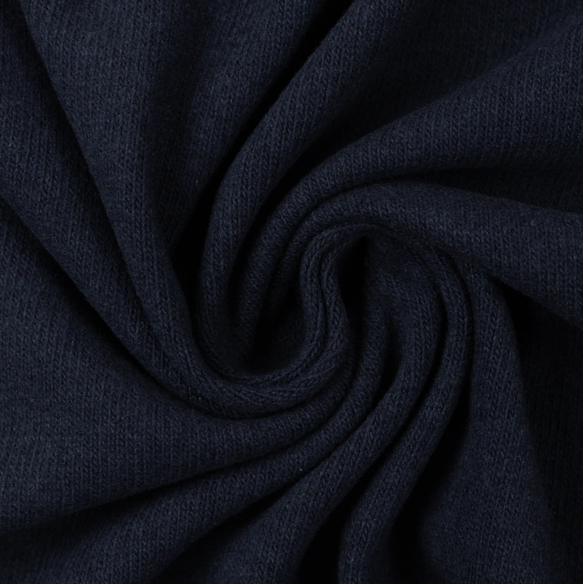 Breistof donkerblauw met gebrushte achterkant