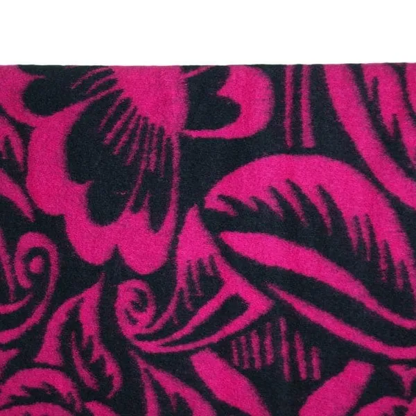 Mantelwol met zwart en roze print - Atelier Jupe