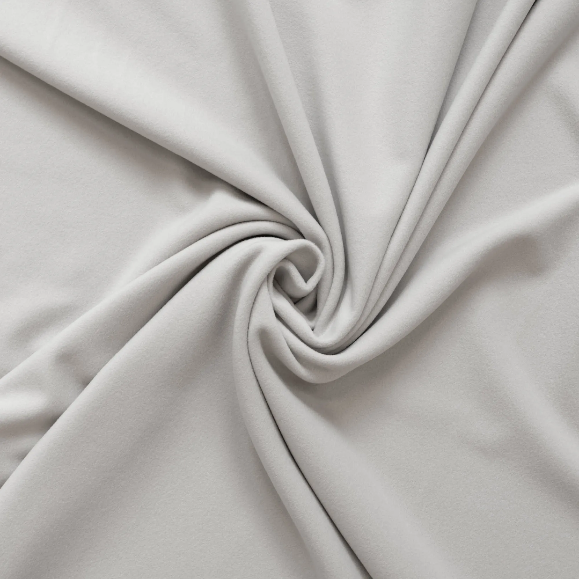 Wol cashmere mantelstof in lichtgrijs- Lorré
