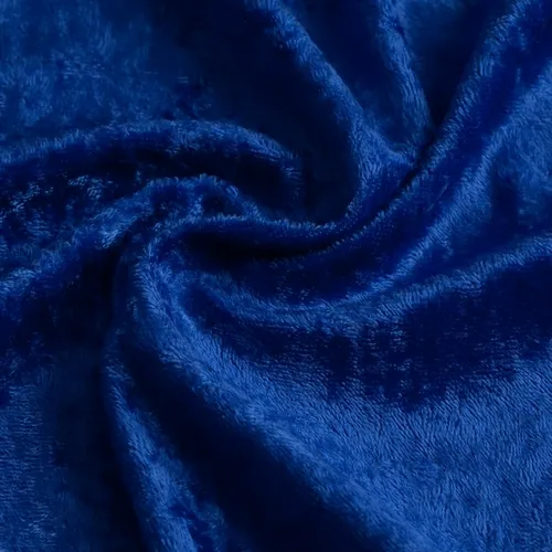 Panvelours uni koningsblauw