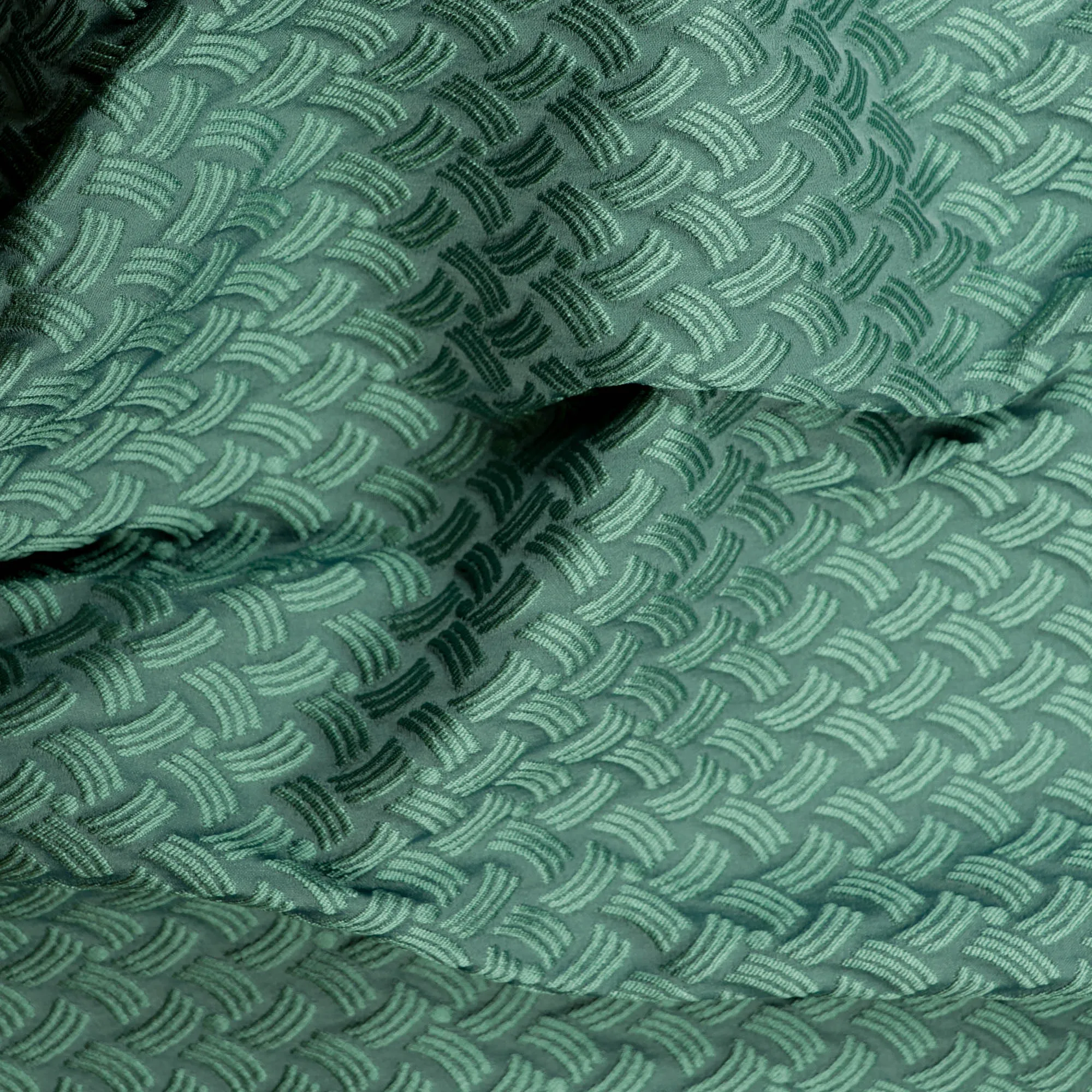Jacquard turquoise met abstract patroon  - Lorré