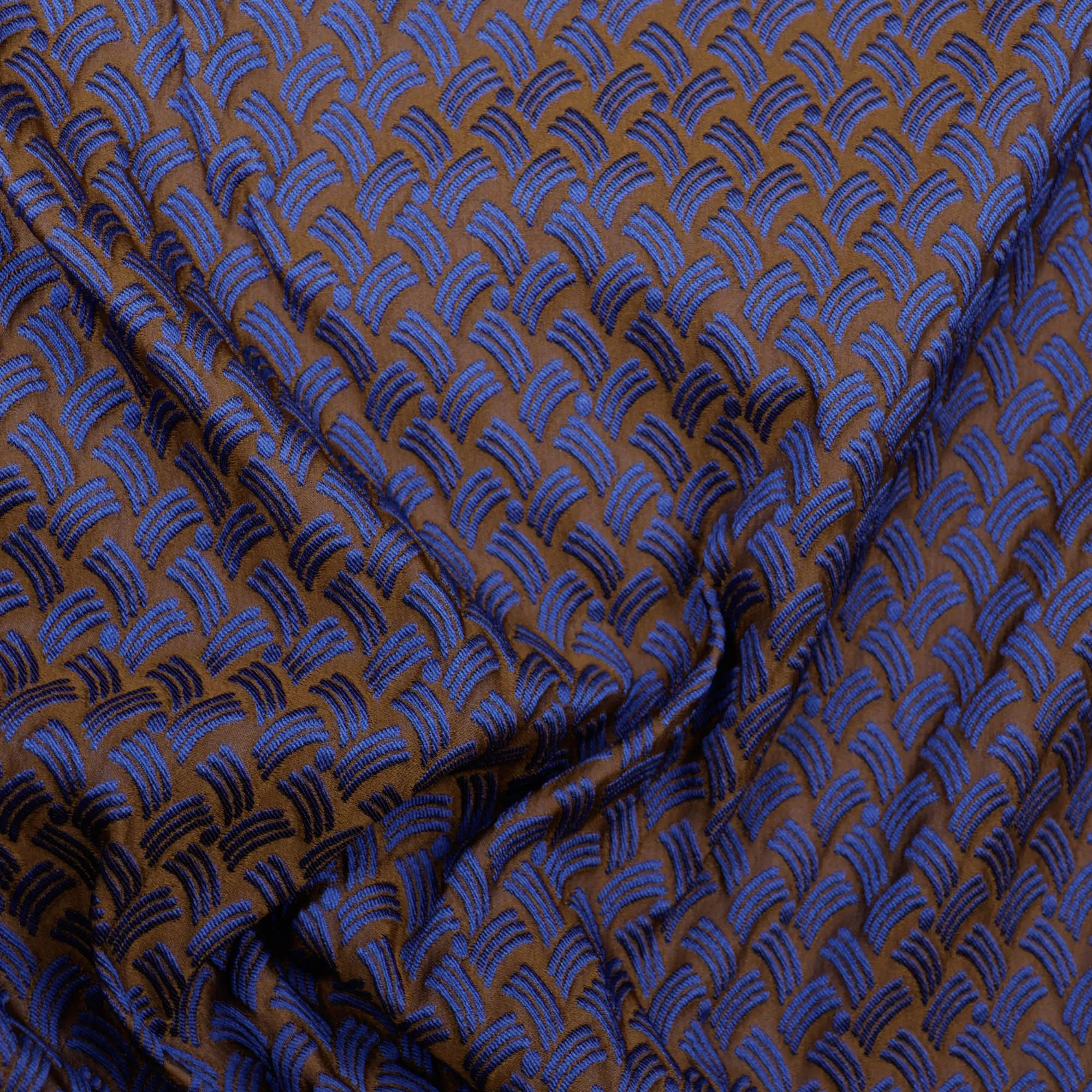 Jacquard blauw met abstract patroon  - Lorré