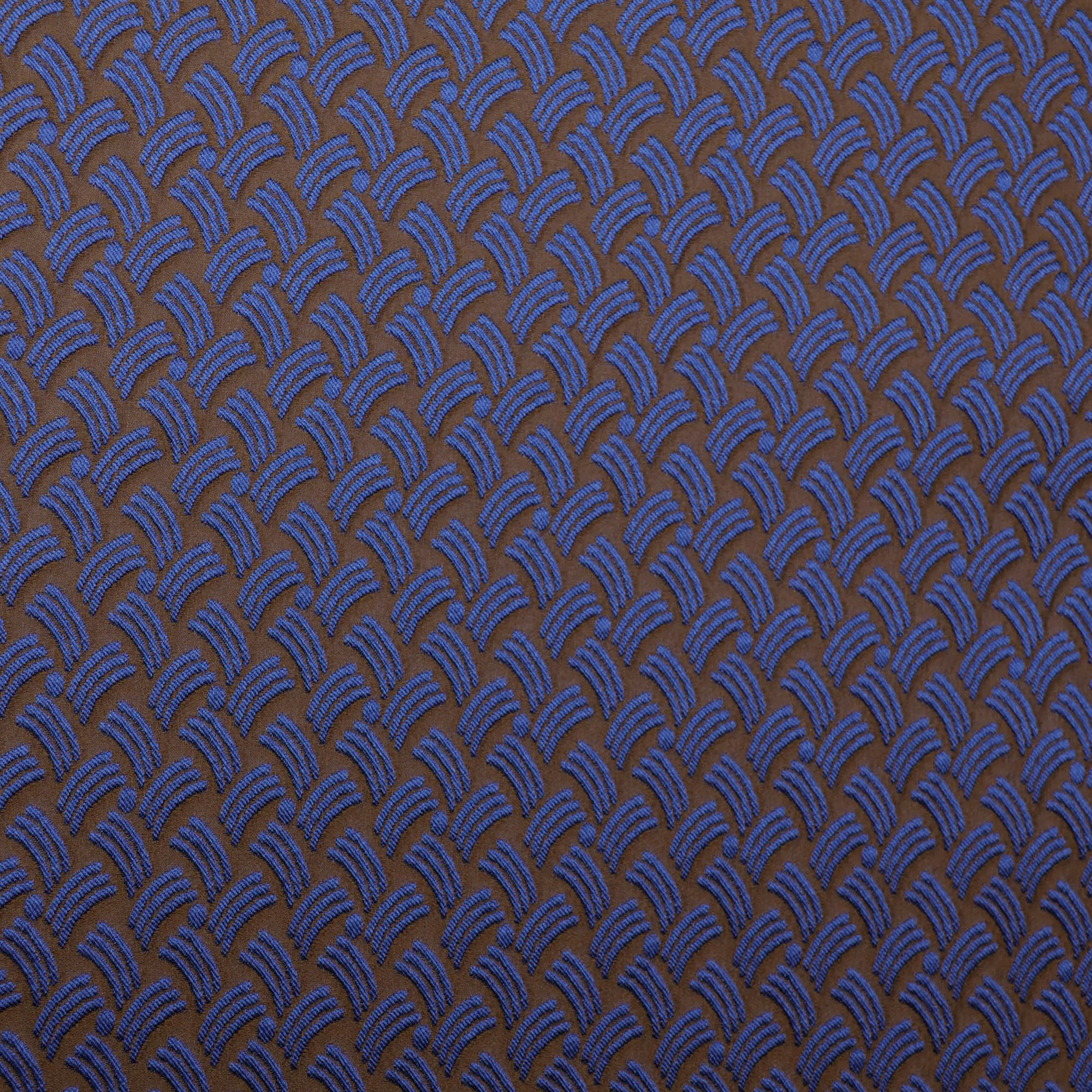 Jacquard blauw met abstract patroon  - Lorré