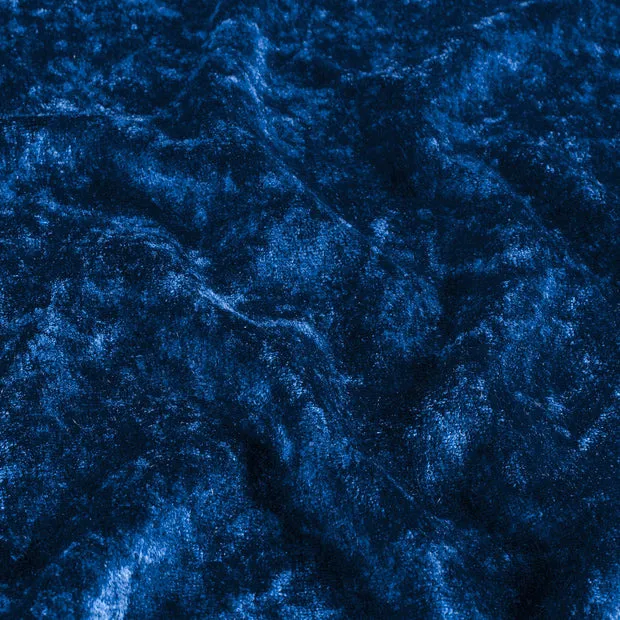 Panvelours uni kobaltblauw