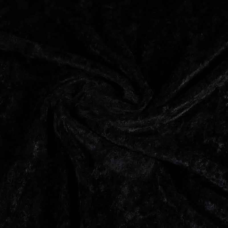 Panvelours uni zwart