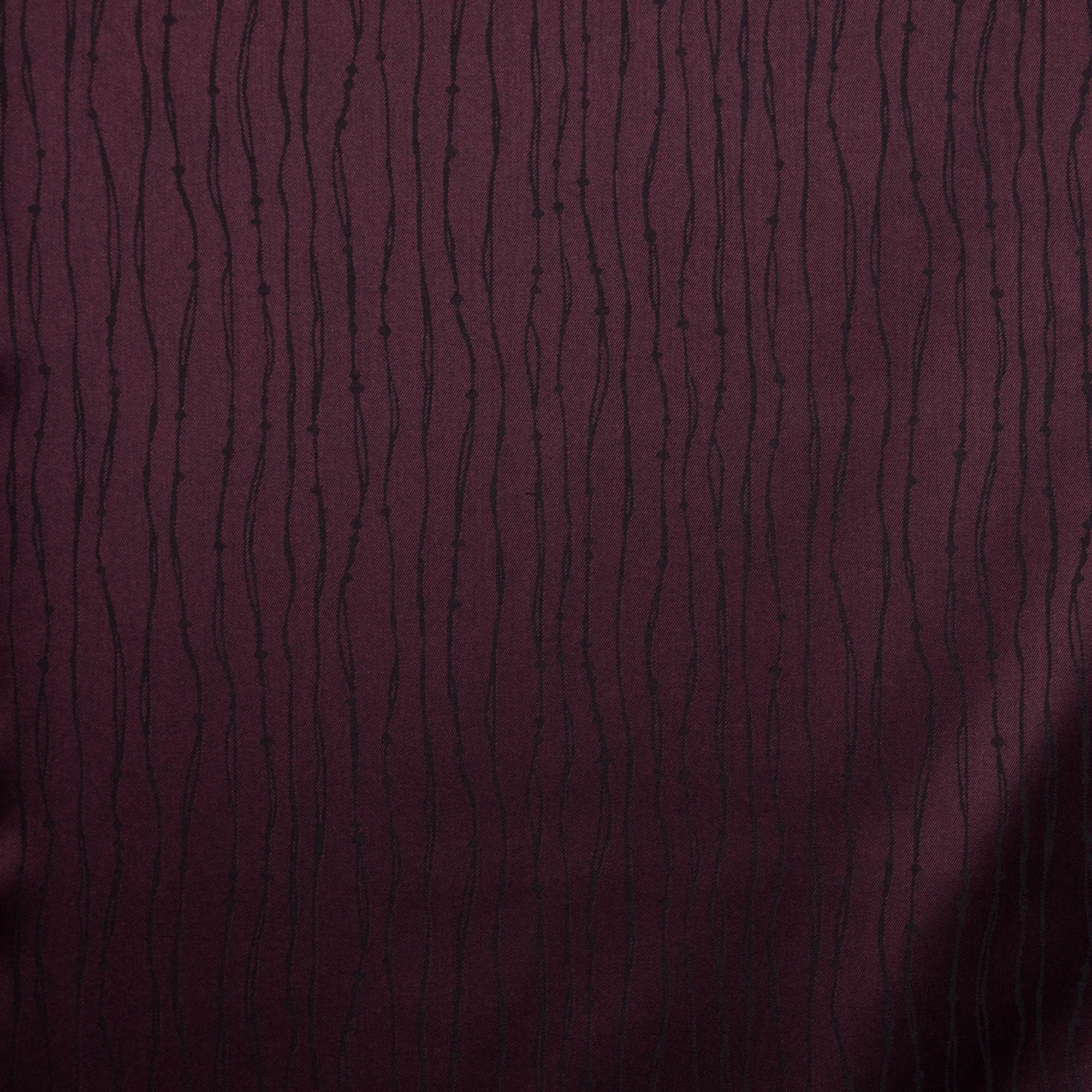 Viscose polyester licht elastisch donkerpaars met zwart strepen motief