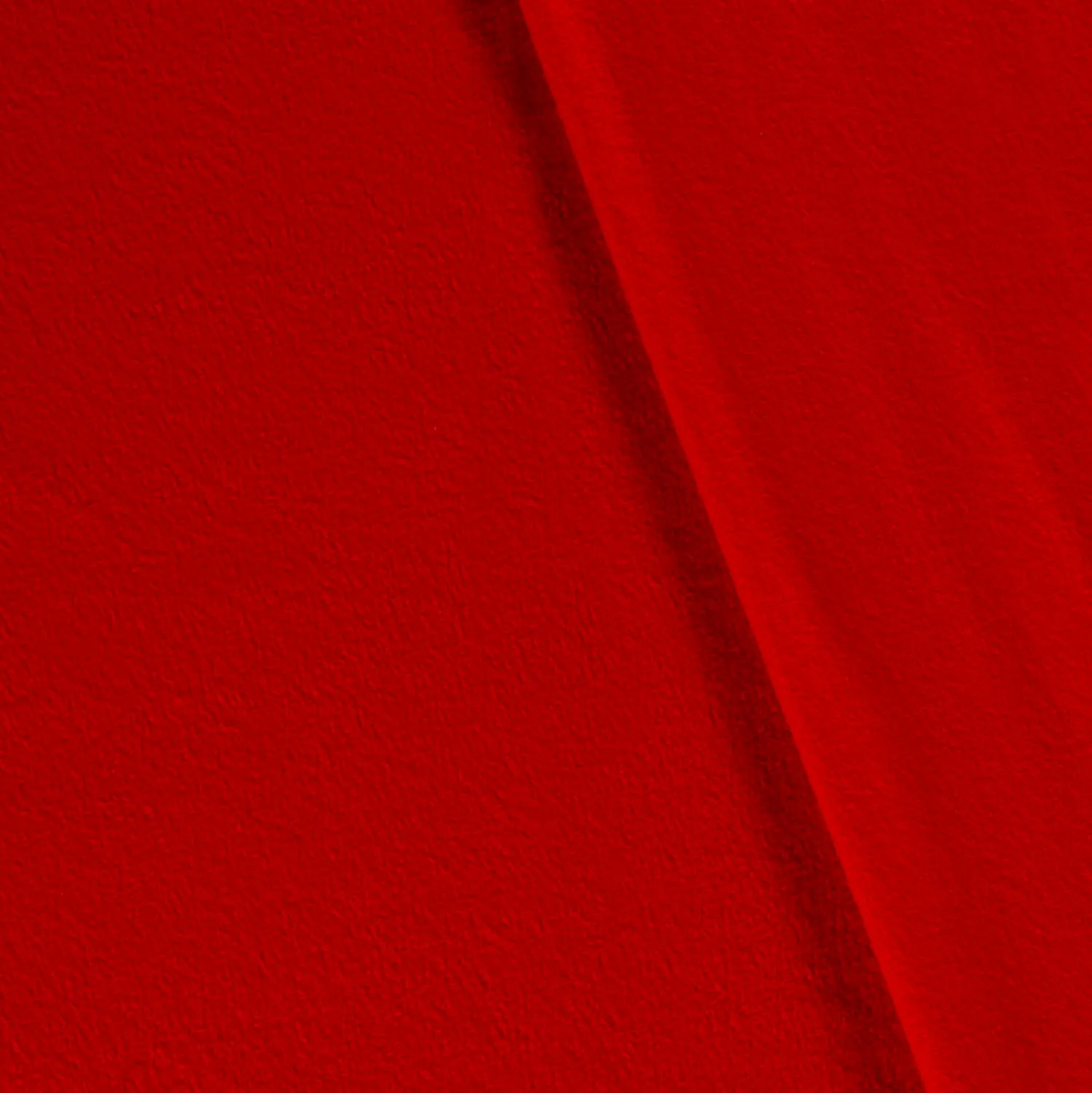Polar fleece stof brushed effen rood